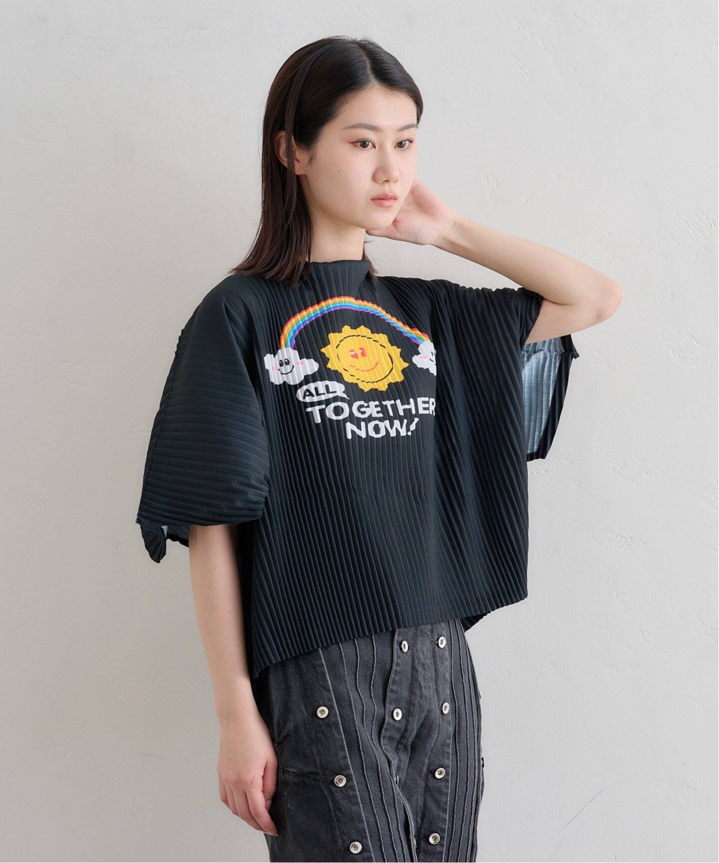 YOHEI OHNO / ヨウヘイオオノ】 Big Pleats T-shirt（Tシャツ