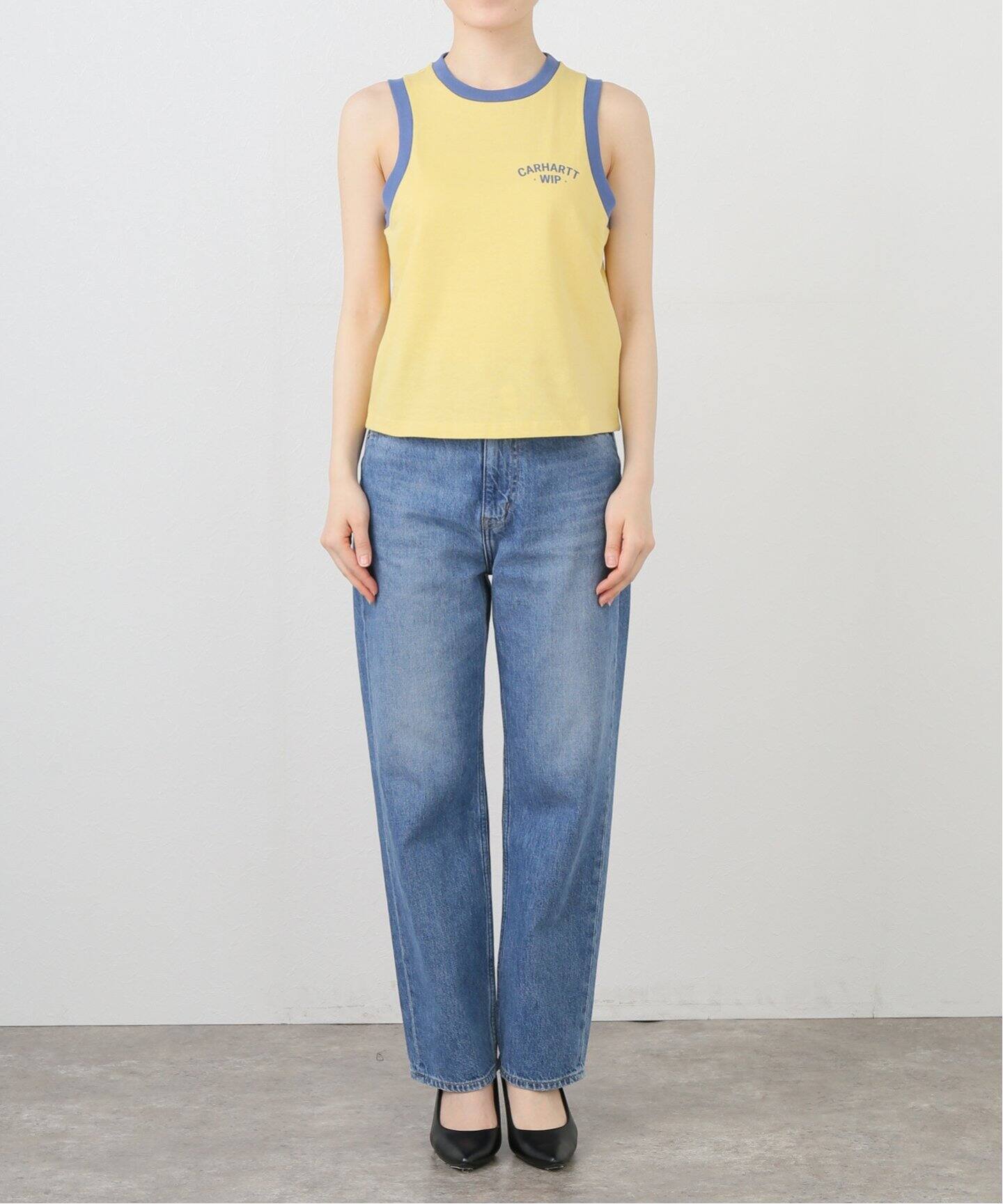 タンクトップ ノースリーブ Carhartt WIP W' 89 RINGER A-SHIRT（カーハートワークインプログレス ウィメンズ 89 リン Carhartt WIP 89 Ringer Women's Tank T-Shirt Yellow I034678