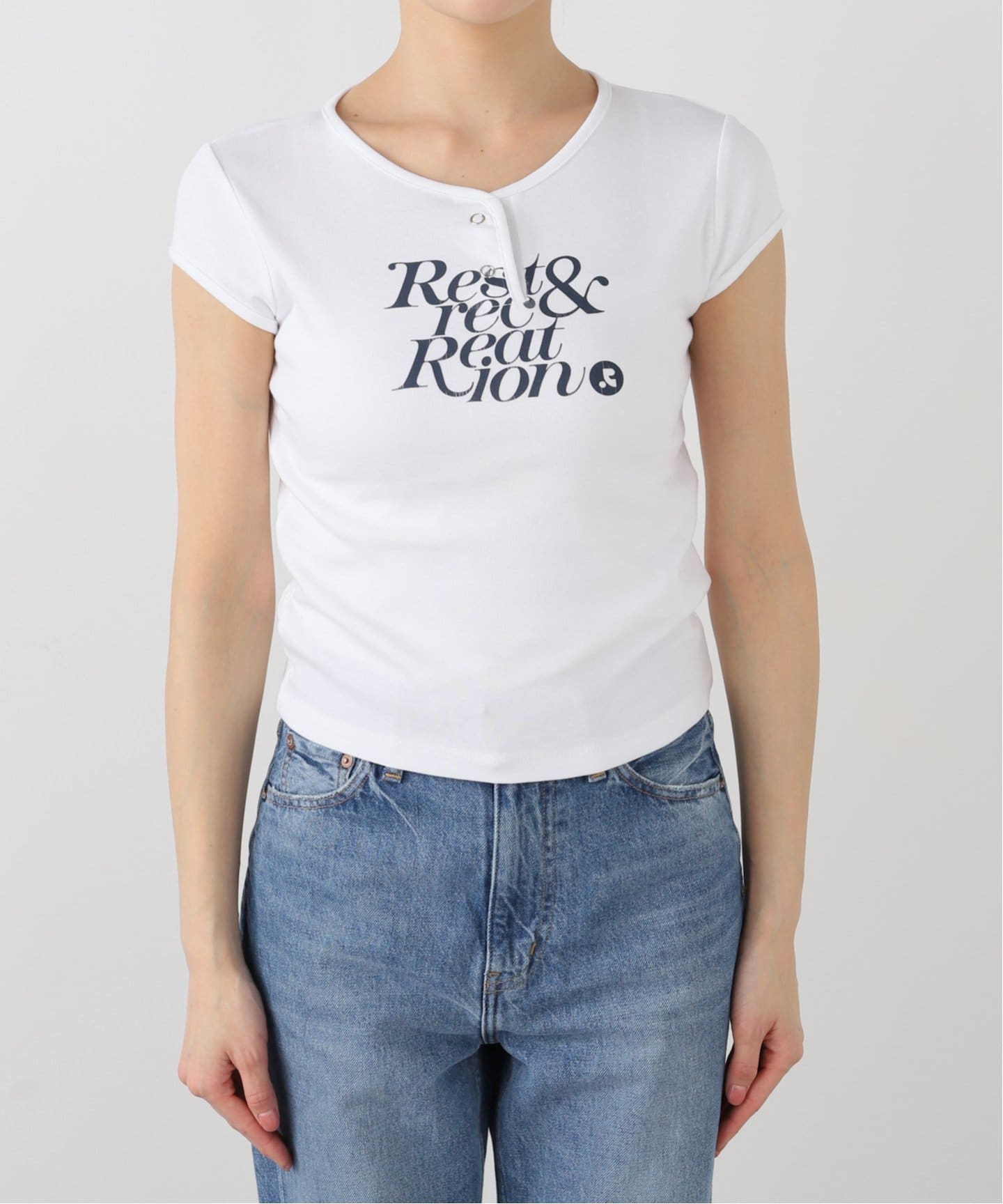Rest & Recreation (Tシャツ・カットソー) ☆関税込☆Rest&Recreation☆RR LOGO CROP T-SHIRT☆ (Rest