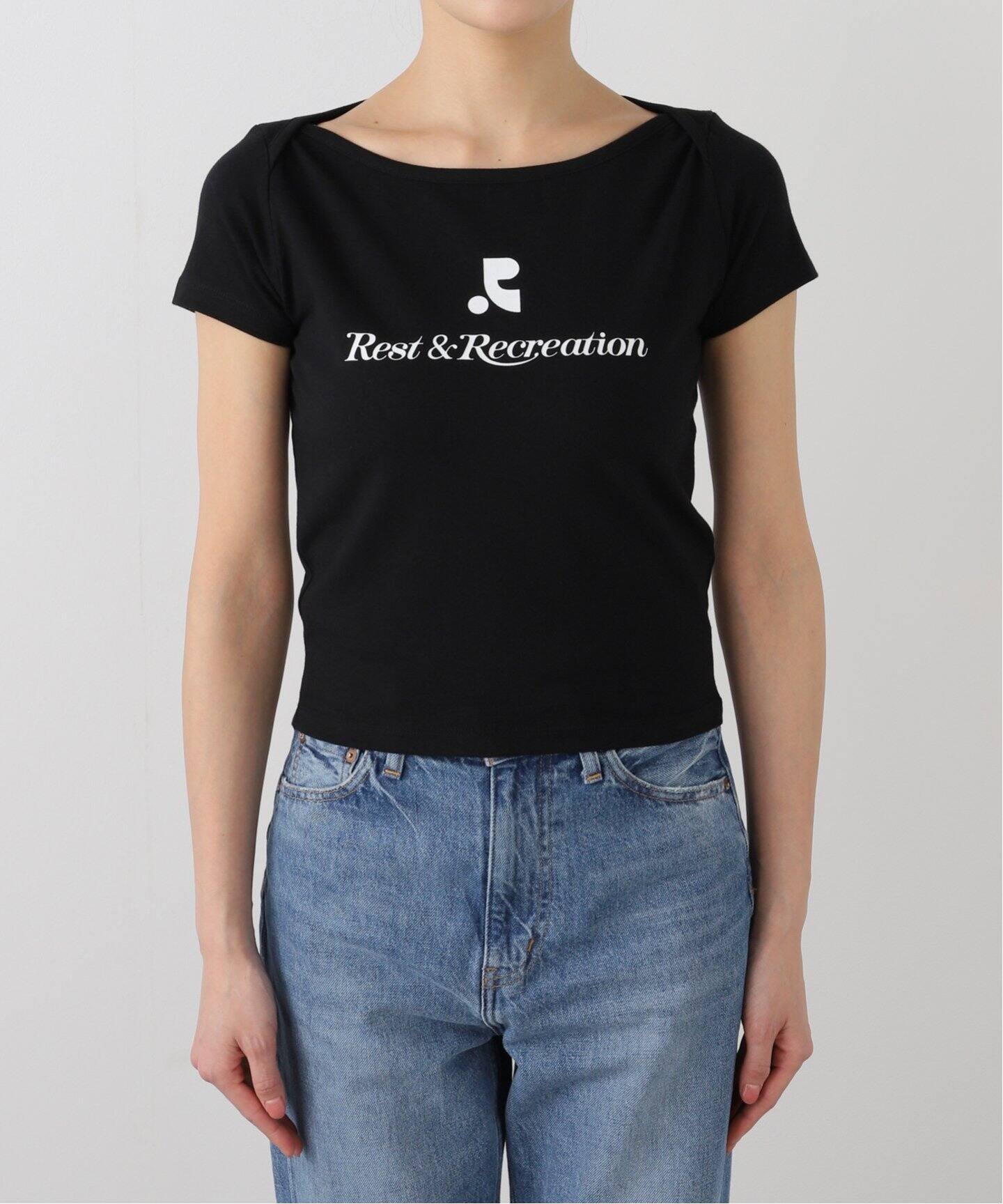 Rest & Recreation レストアンドレクリエ一ション Tシャツ 黒 レストアンドレクリエーション Rest&Recreation Tシャツ RR LOGO