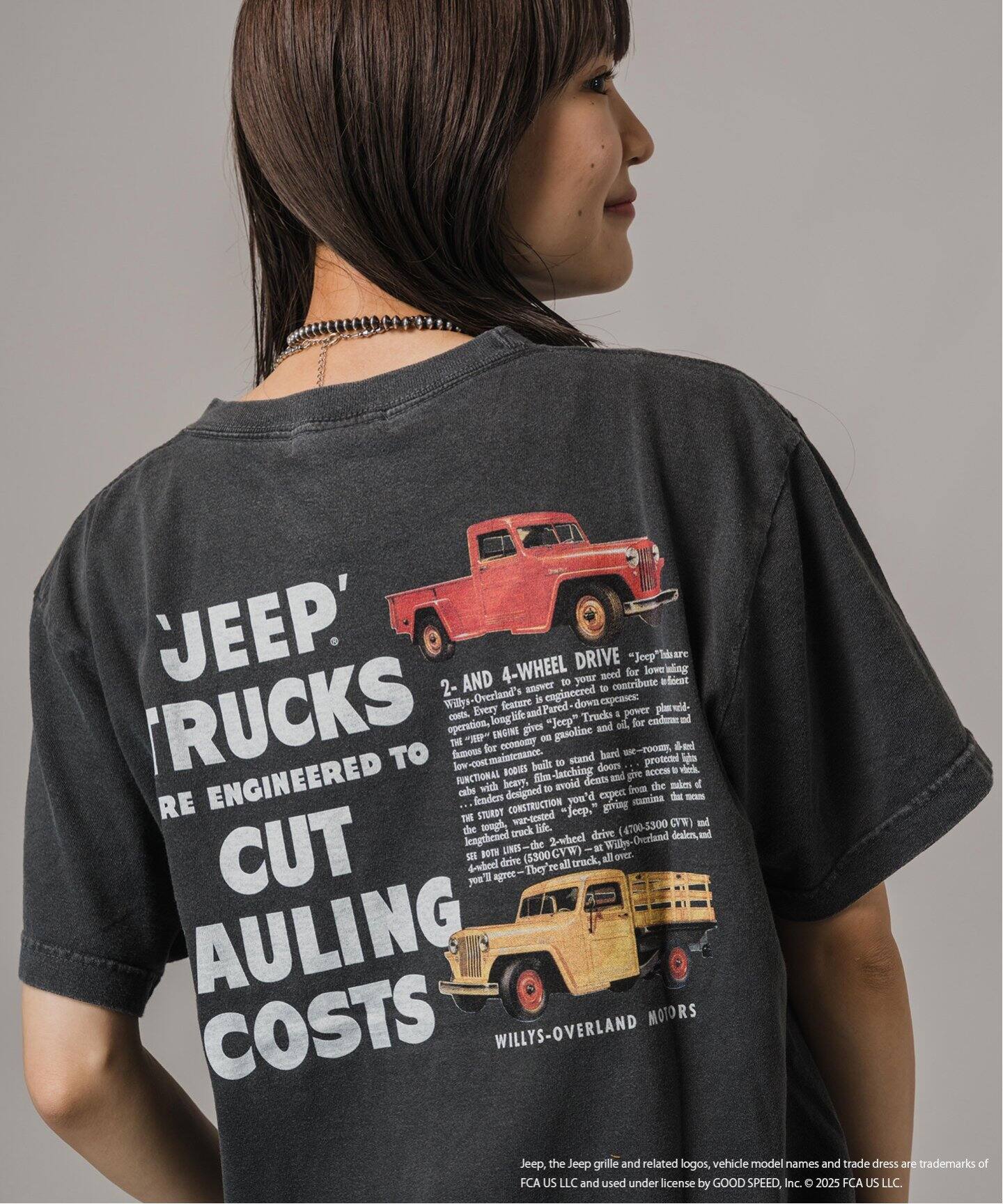 AP STUDIO グッドロックスピード　Jeep ロゴ Tシャツ グレー 半袖 GOOD ROCK SPEED / グッドロックスピード】追加ジープロゴT