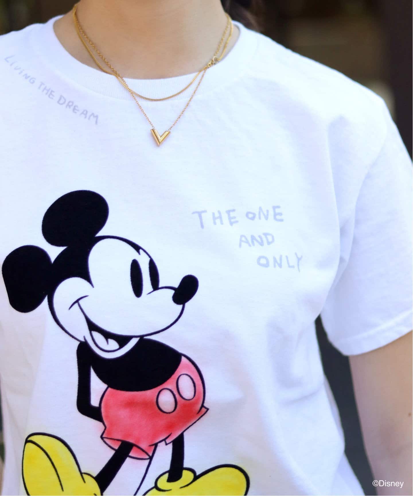 tシャツ ChahChah/DISNEY/VINTAGE FADED S/S TEE レディース ChahChah/DISNEY/VINTAGE FADED S/S TEE（Tシャツ／カットソー