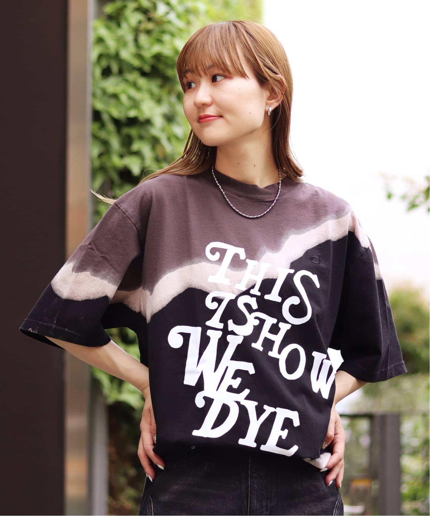 NOMARHYTHM TEXTILE】Hand Dye Twist Tee - Print（Tシャツ