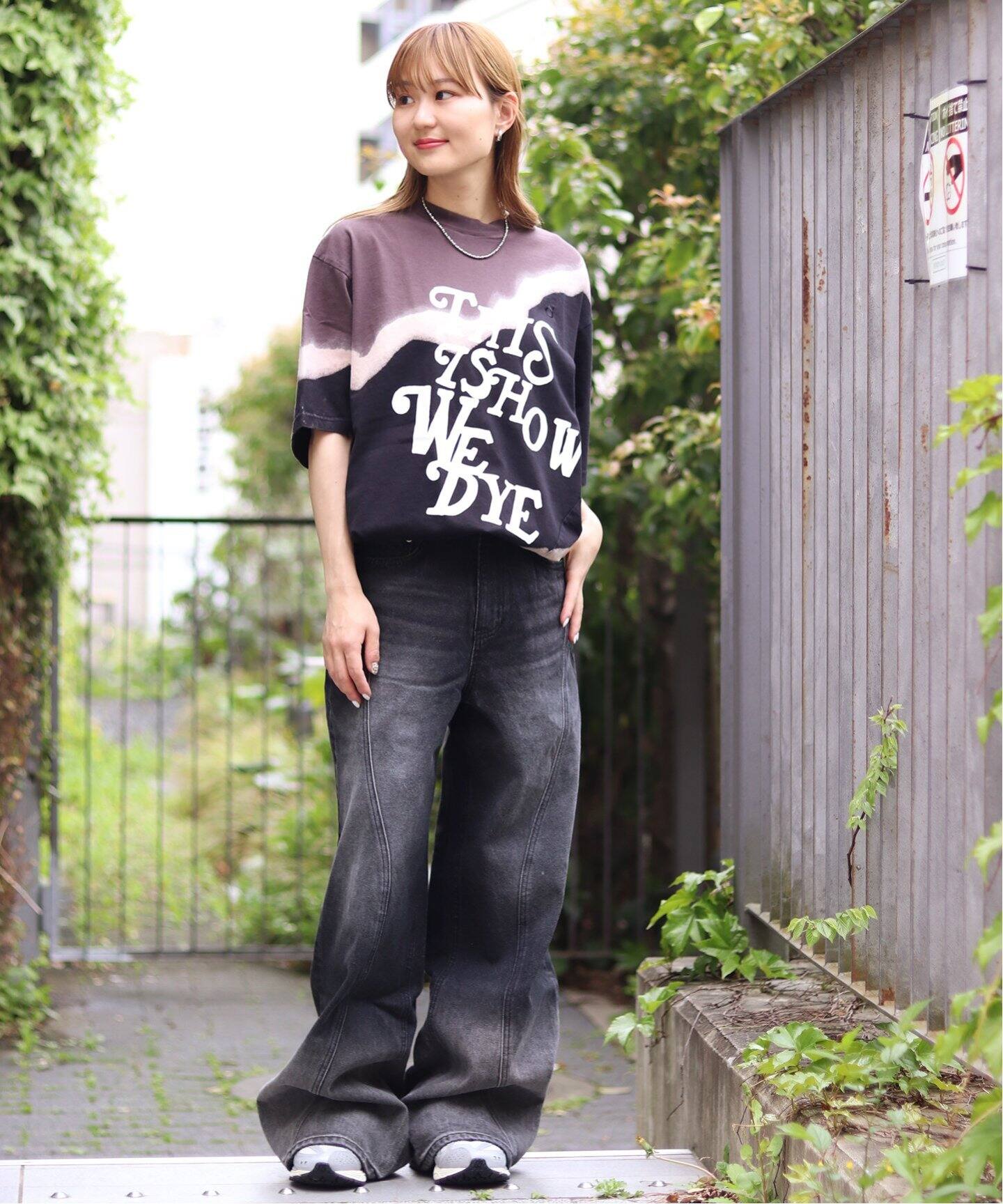 NOMARHYTHM TEXTILE】Hand Dye Twist Tee - Print（Tシャツ