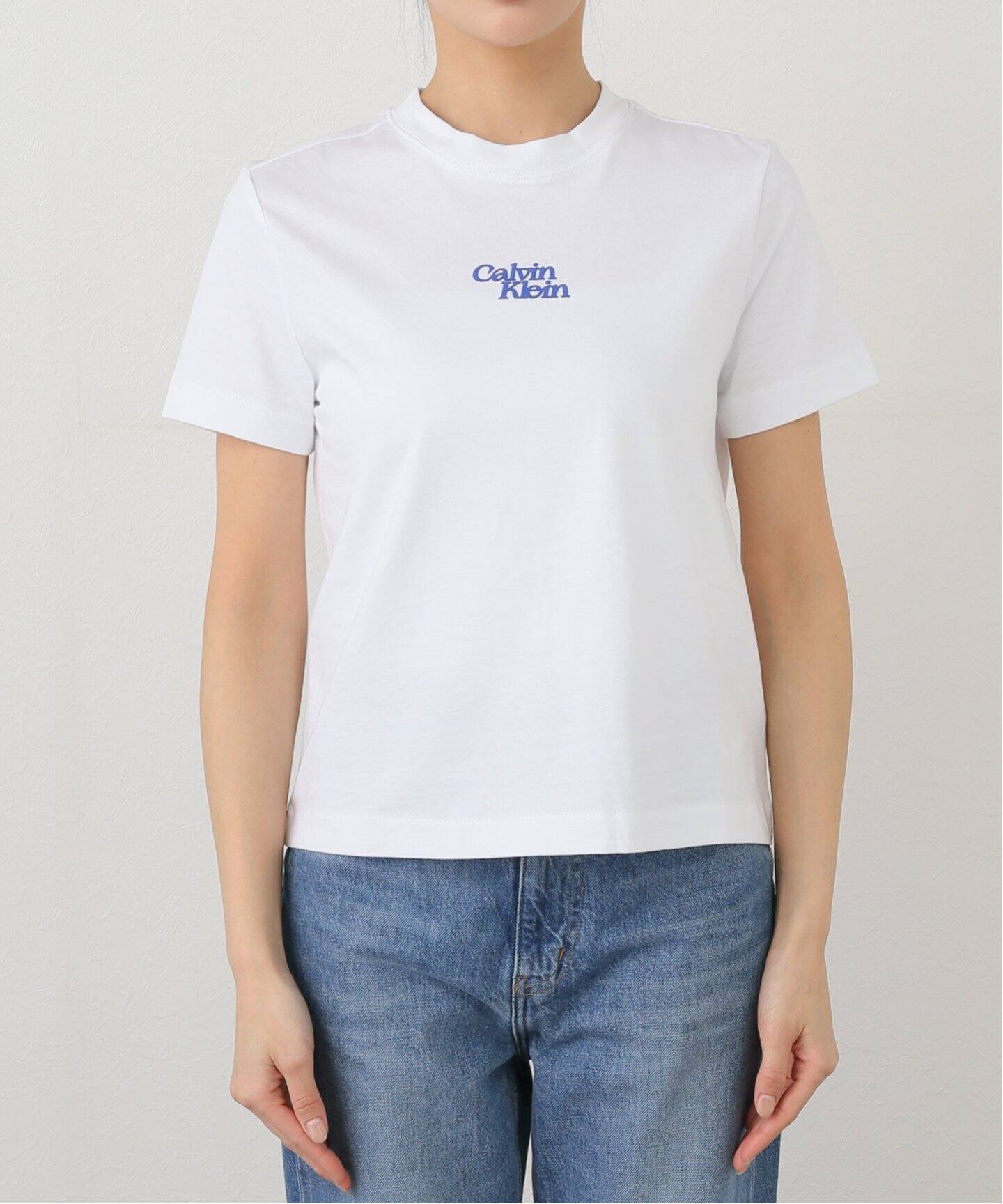  Kiein カルバンクライン ジェニコラボ Tシャツ Calvin Klein /カルバン クラインSS FLOCKED LOGO CREWNK TEE（T
