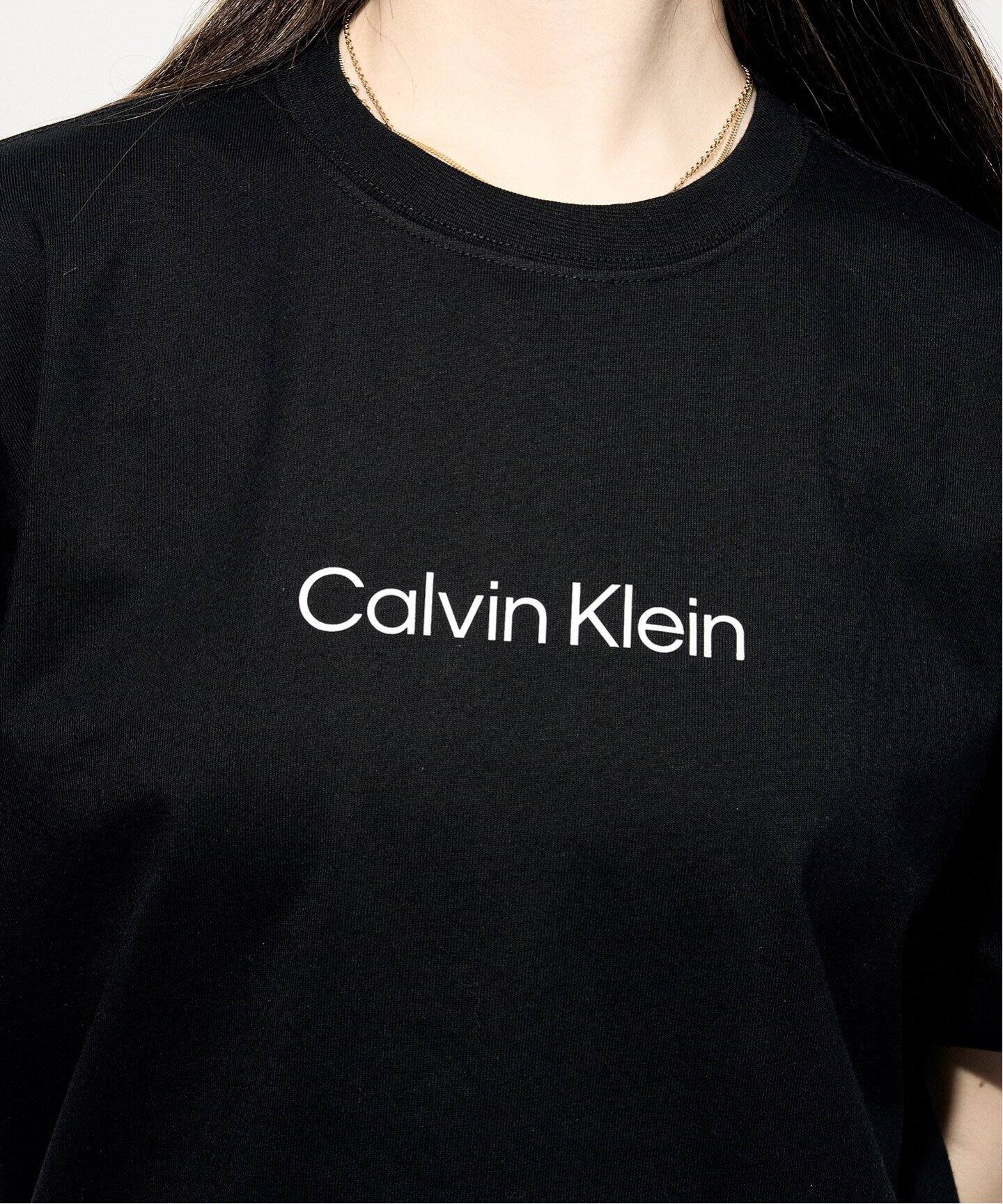  Kiein カルバンクライン ジェニコラボ Tシャツ Calvin Klein /カルバン クラインSS FLOCKED LOGO CREWNK TEE（T