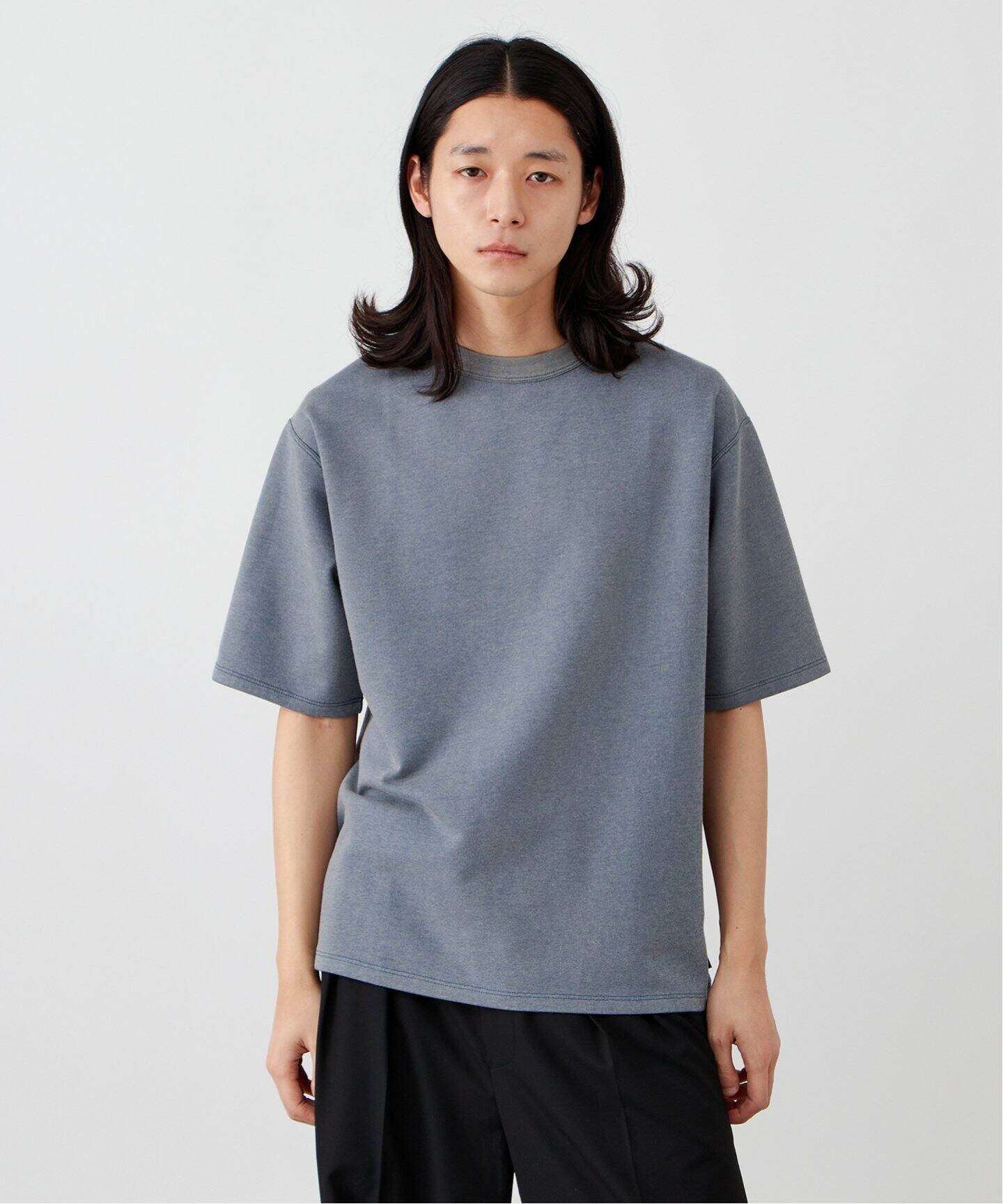 新品タグ付き エンフォルド ダンボールスウェット シャツレイヤード 38 ANTS & ELEPHANTS】ピグメント加工 ダンボール Tシャツ（Tシャツ