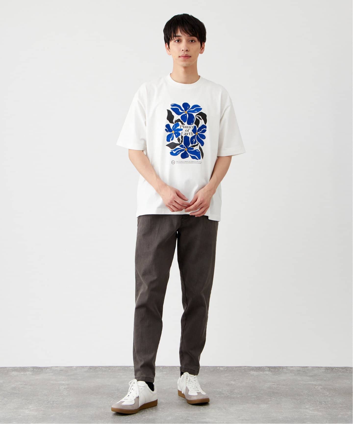 PLANET OF EARTH】フラワー エンブロイダリーTシャツ（Tシャツ