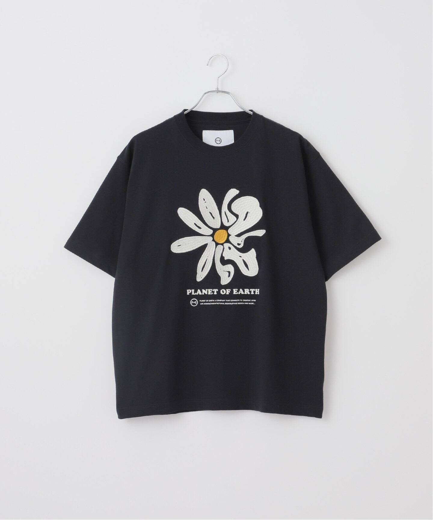予約》【PLANET OF EARTH】フラワー エンブロイダリーTシャツ（Tシャツ 