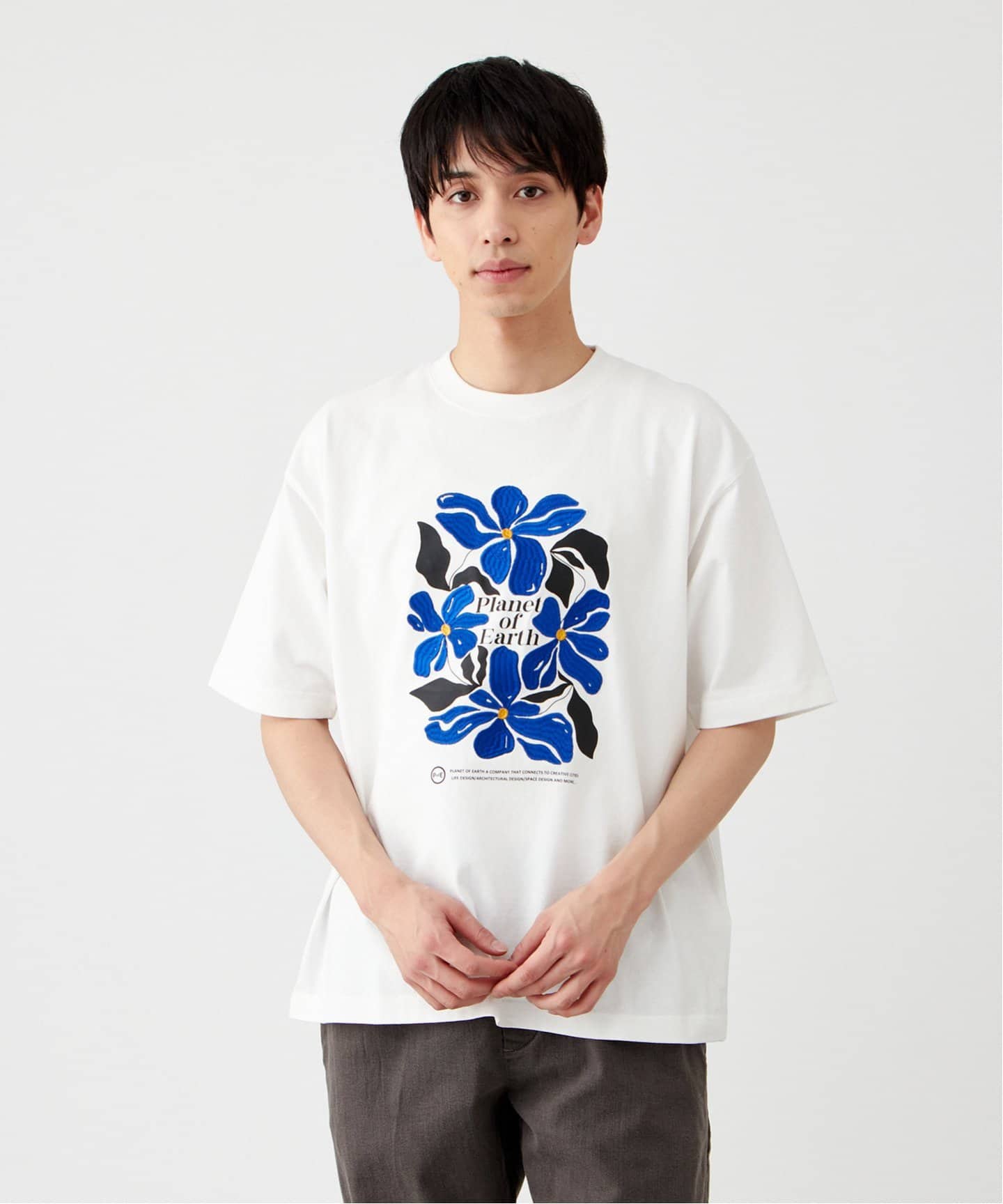 【SALE】Tシャツ コットン エンブロイダリー POU DOU DOU｜エンブロイダリーレースxUSコットンTシャツ