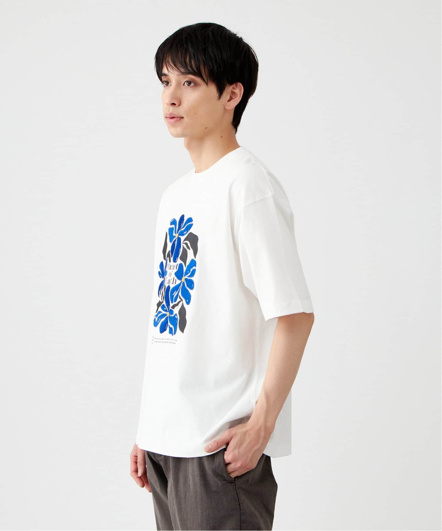 追加2》【PLANET OF EARTH】フラワー エンブロイダリーTシャツ（T