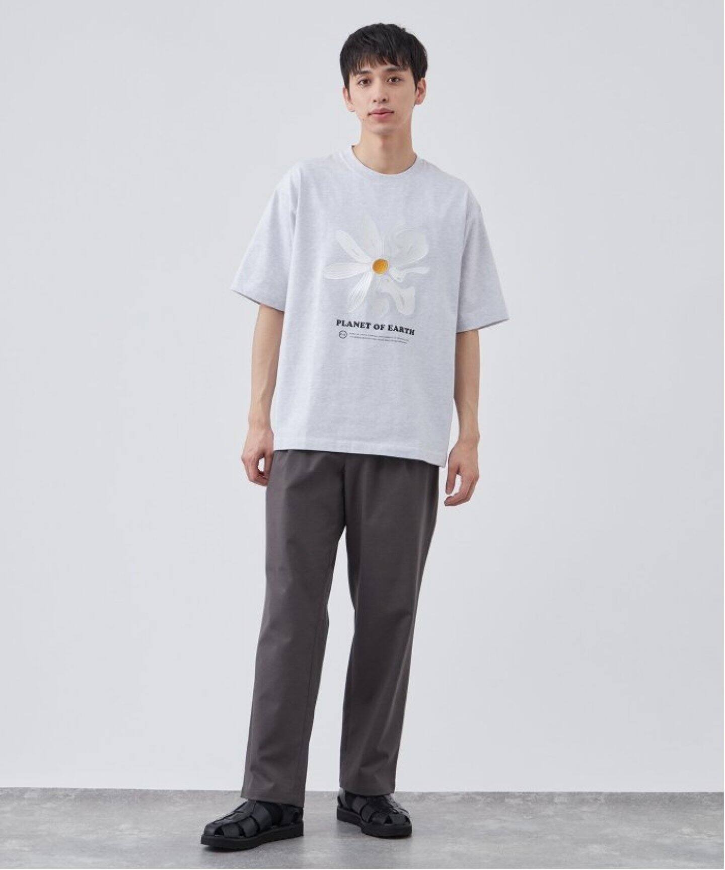 EARTHページ 追加3》【PLANET OF EARTH】フラワー エンブロイダリーTシャツ