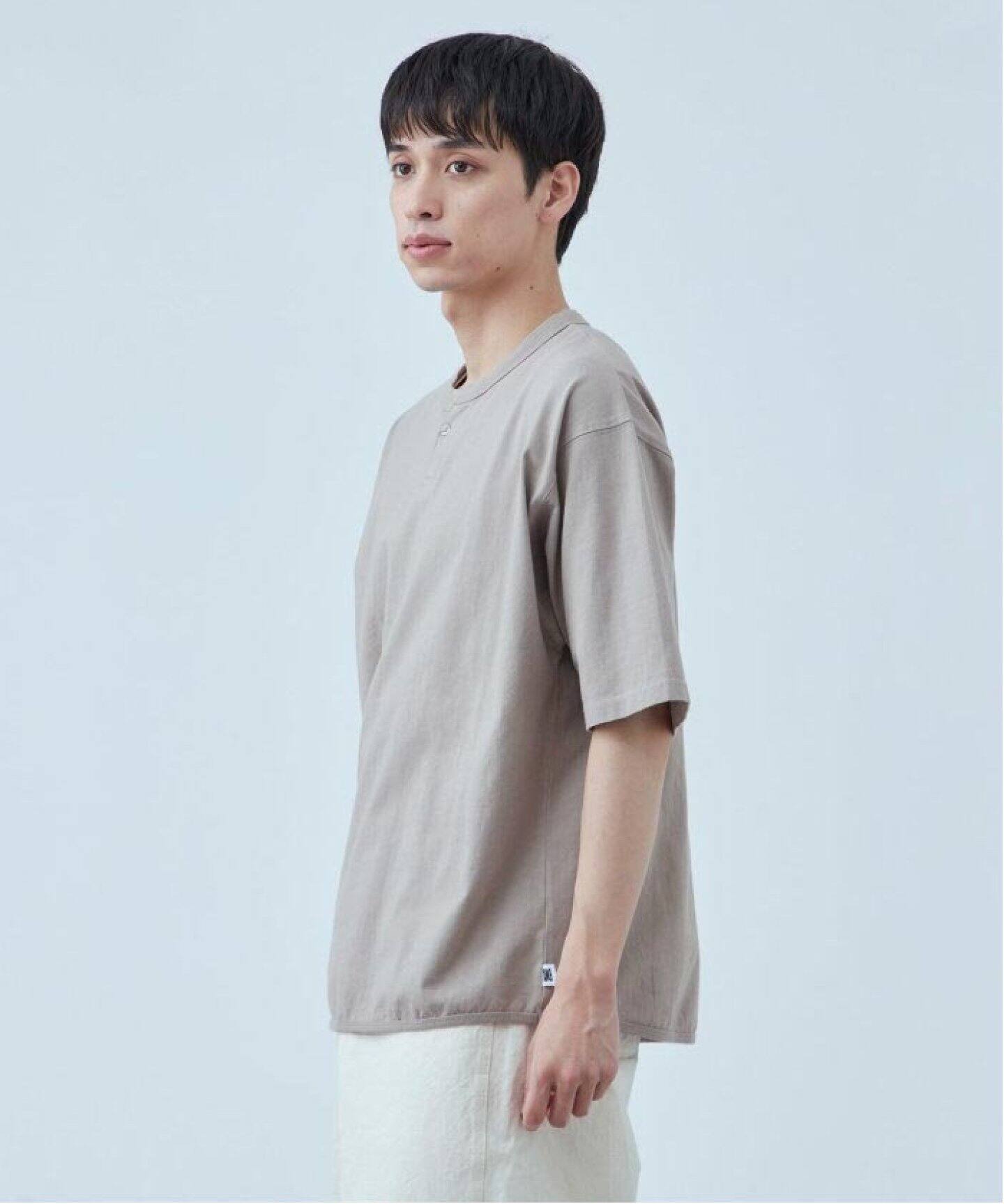 ANTS & ELEPHANTS】フェード加工 ヘンリーネックTシャツ（Tシャツ