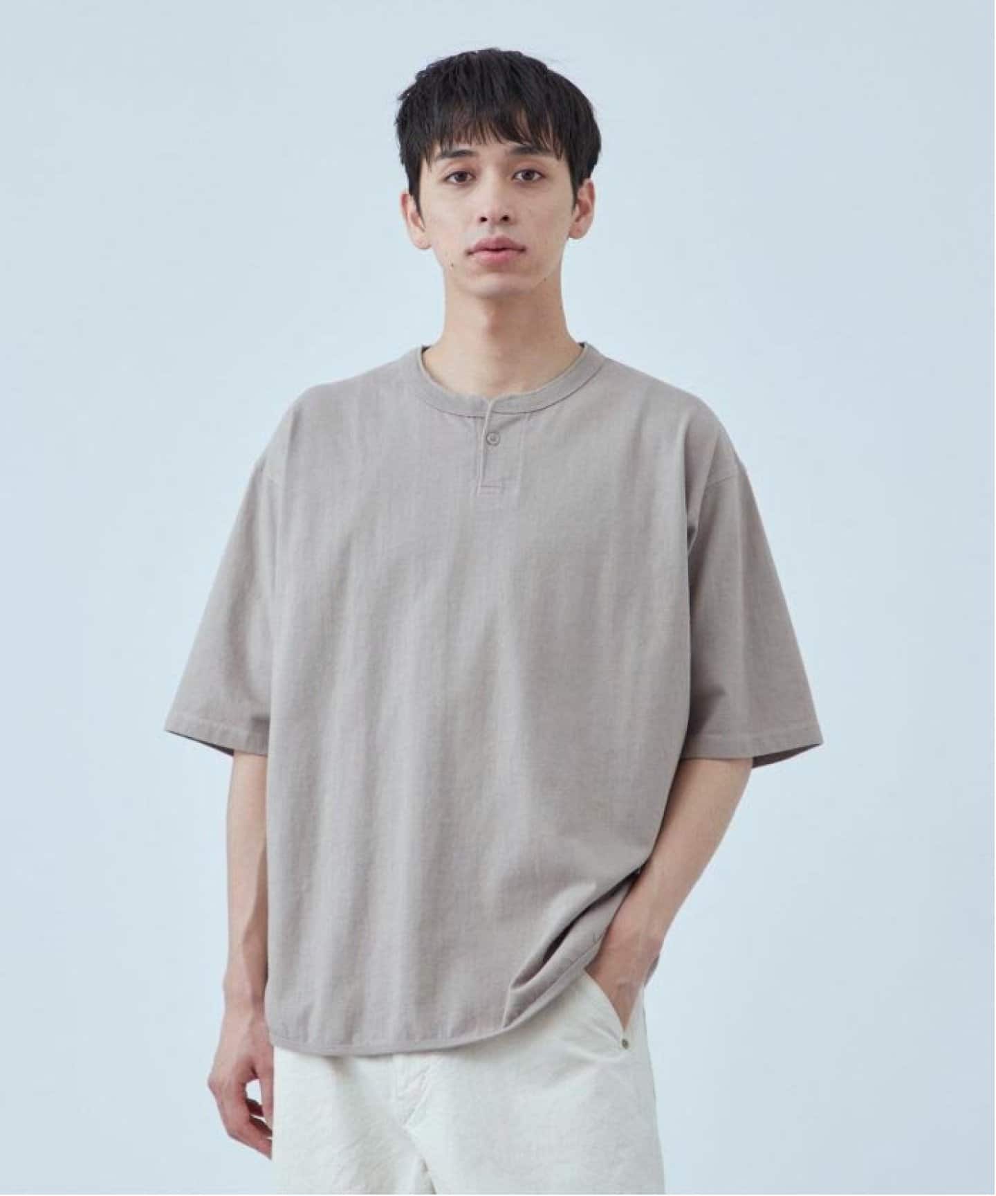 ANTS & ELEPHANTS】フェード加工 ヘンリーネックTシャツ（Tシャツ