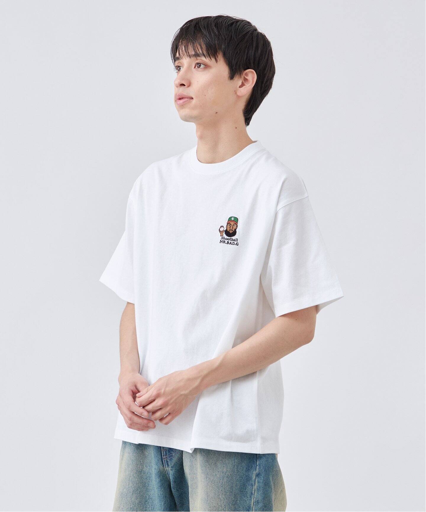 ベースボール モジャ サガラ刺繍 半袖Tシャツ（Tシャツ