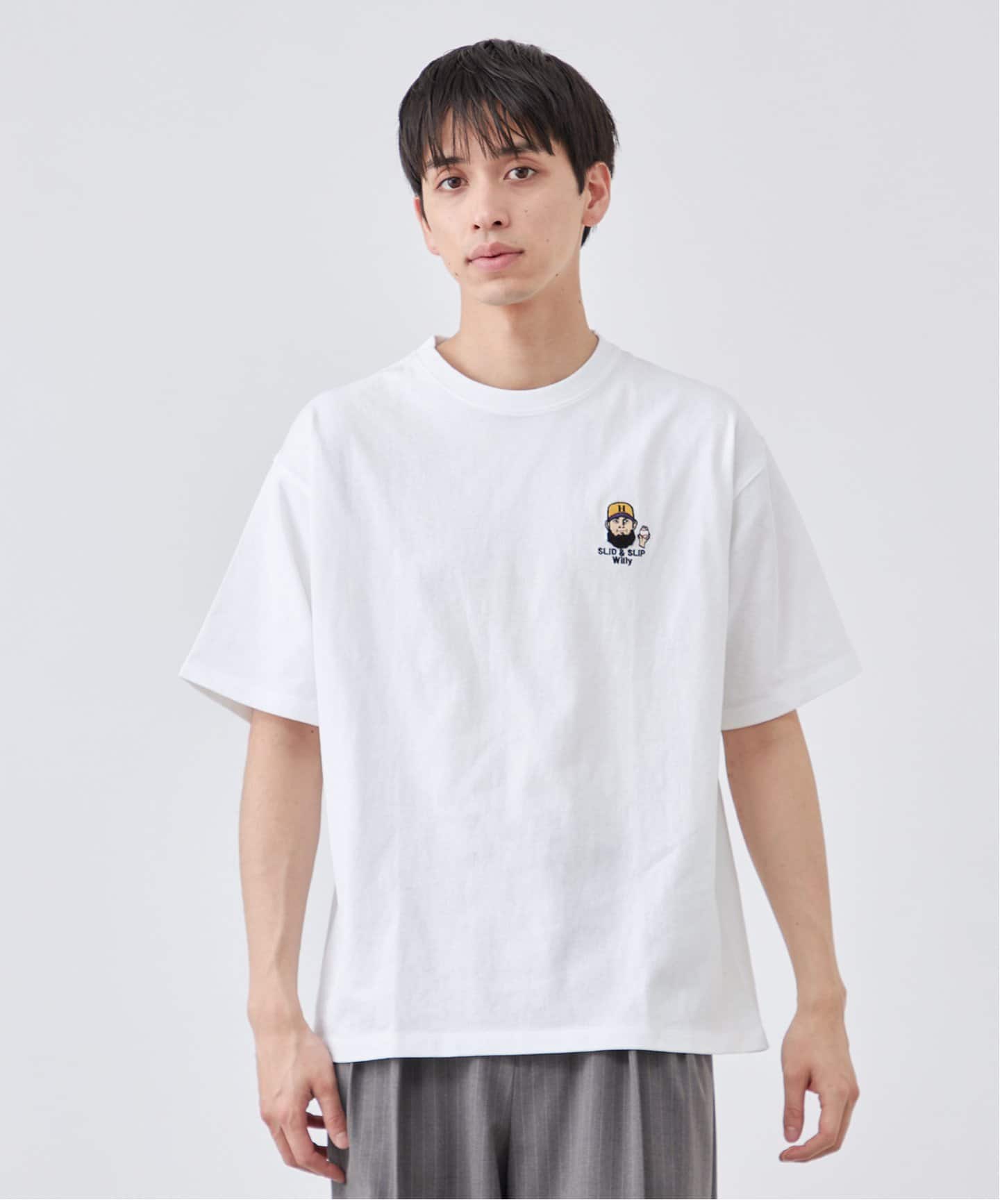 ベースボール モジャ サガラ刺繍 半袖Tシャツ（Tシャツ