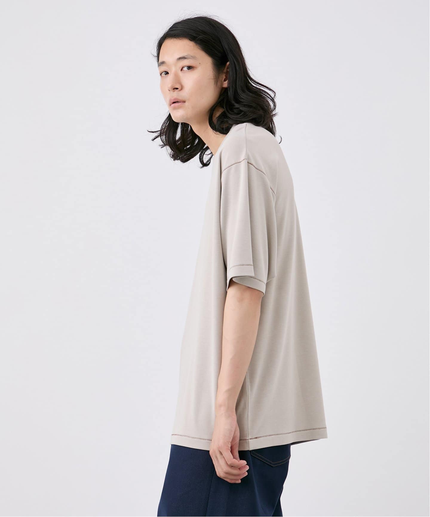 ポンチ ステッチ クルーネックTシャツ（Tシャツ／カットソー