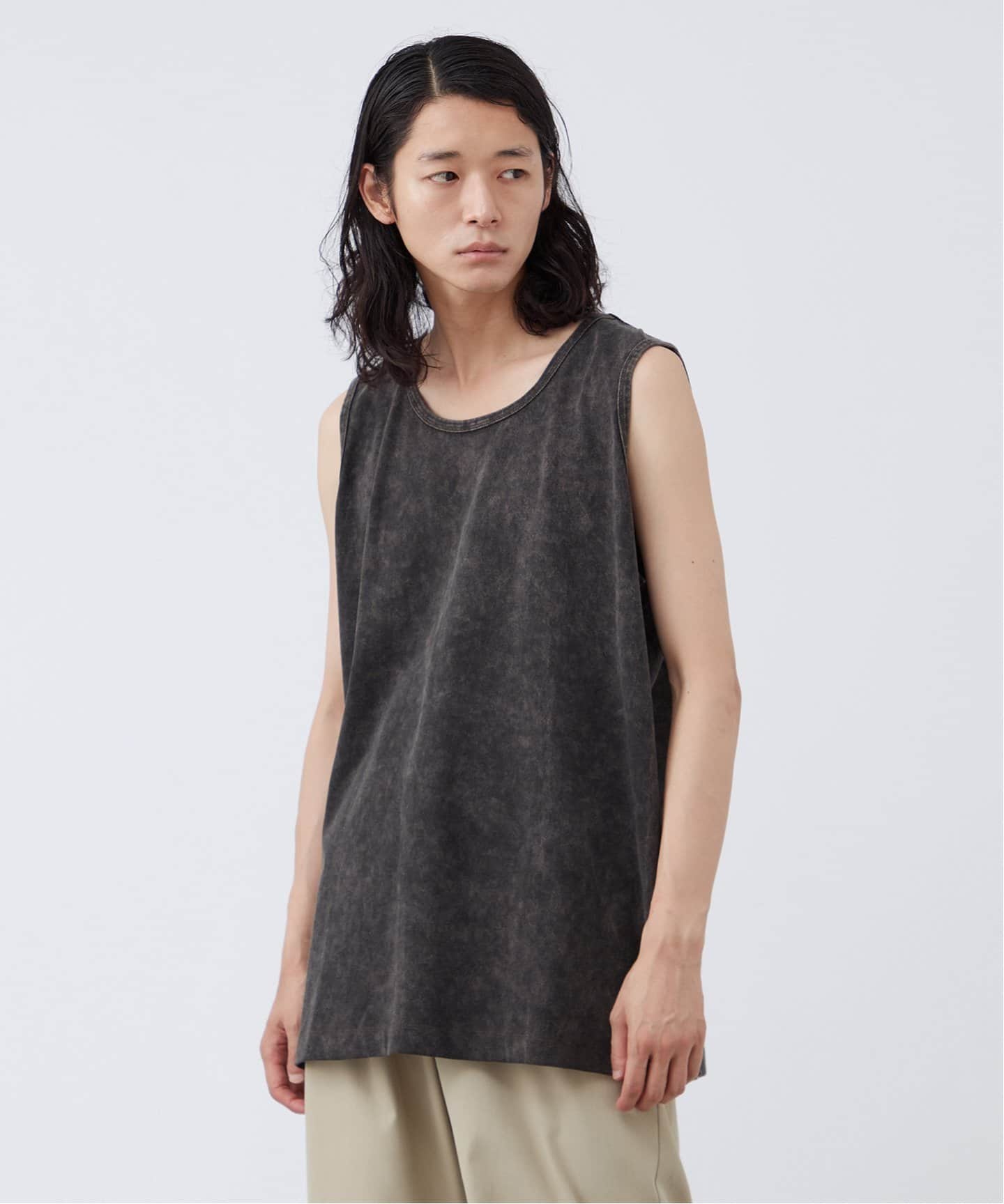 ANTS & ELEPHANTS】ヴィンテージ加工 レイヤードタンクトップ