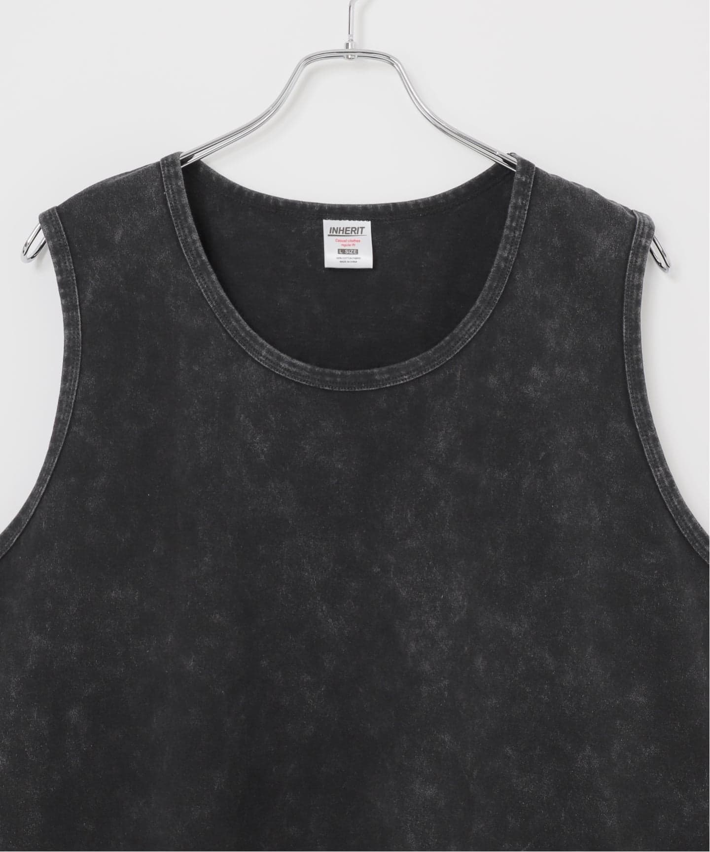 llica タンクトップ ブラック　madeworn ヴィンテージ加工 追加》【ANTS & ELEPHANTS】ヴィンテージ加工 レイヤードタンク