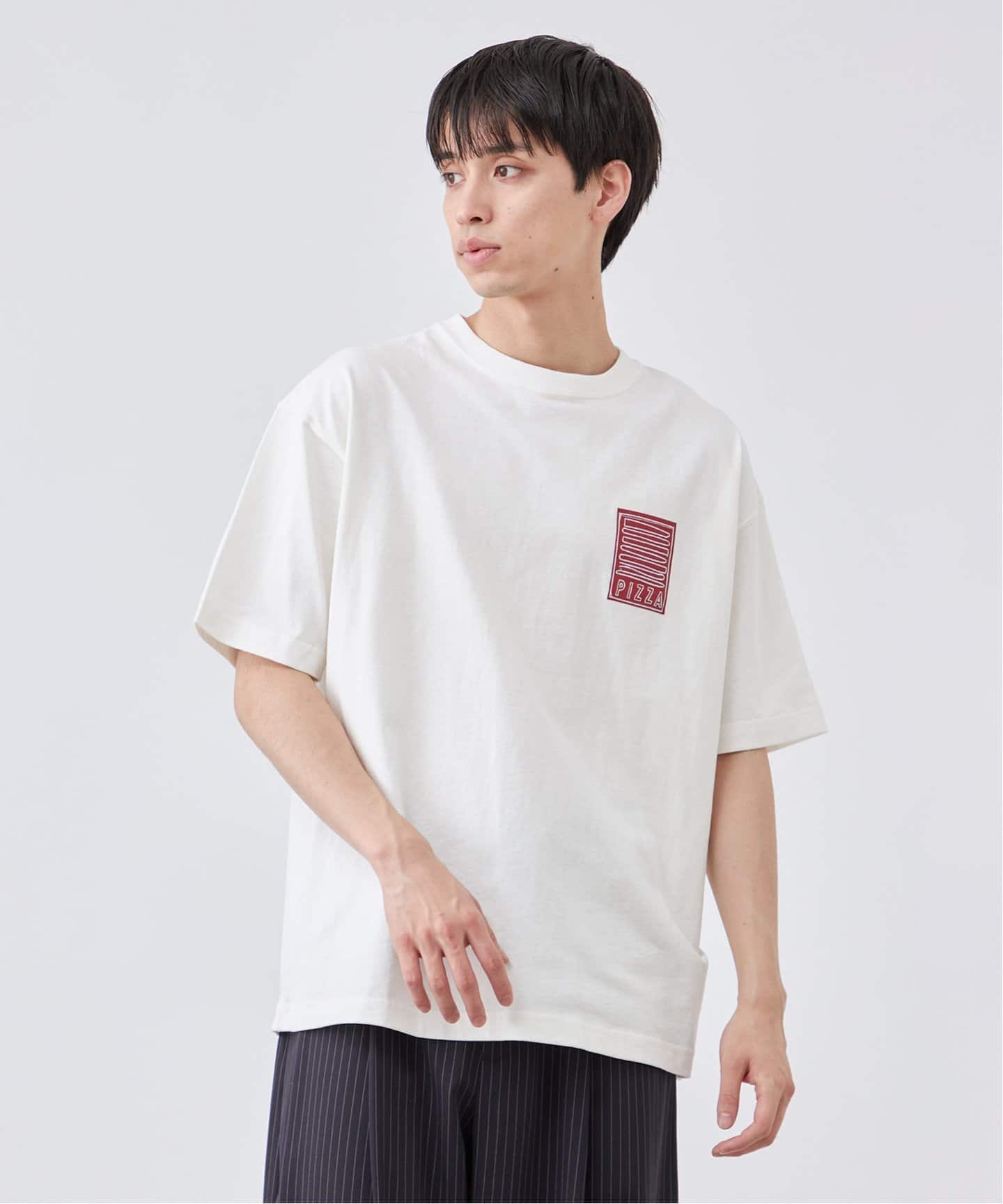 PIZZA/ピザ モチーフTシャツ（Tシャツ／カットソー）｜B.C STOCK（ベー