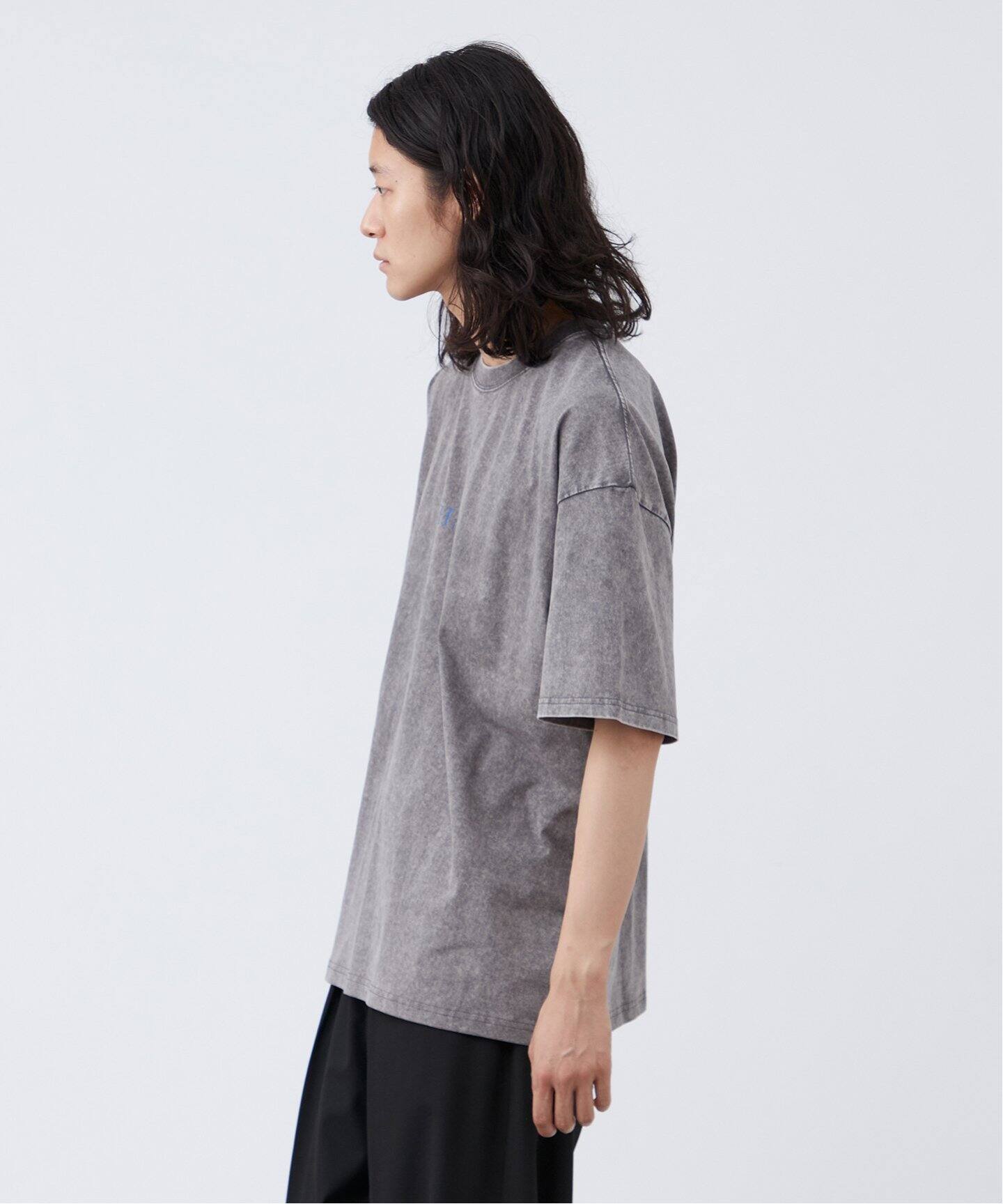 ピグメント加工 プリント クルーネックTシャツ（Tシャツ／カットソー