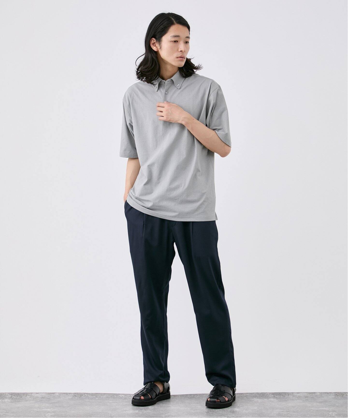 Bristol S/S BAGGY POLO M ポロシャツ　黒　メンズ U.S. POLO ASSN. ワンポイントポロシャツ メンズ