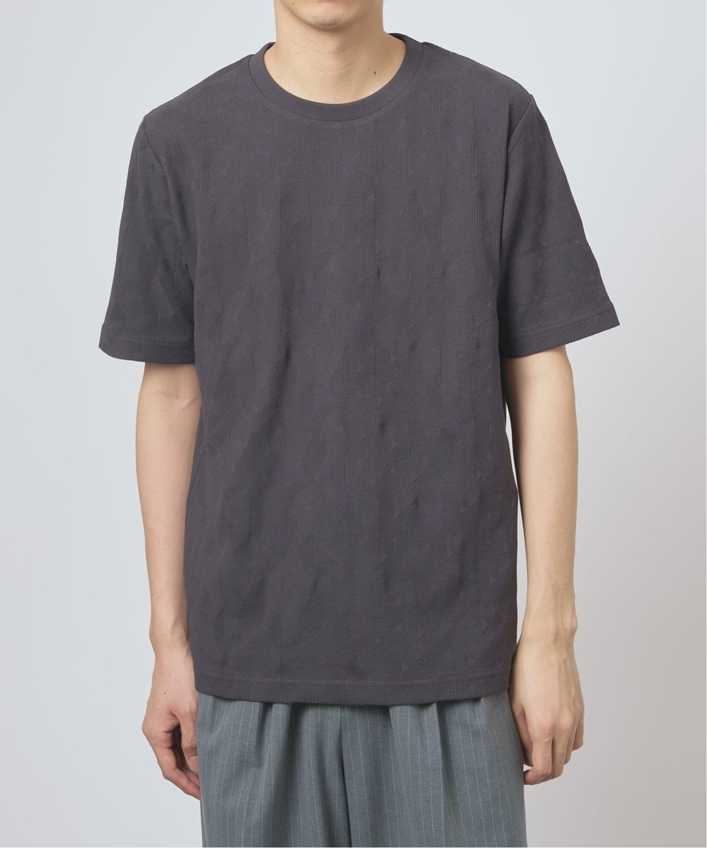 リンクスジャガード 半袖Tシャツ（Tシャツ／カットソー）｜B.C STOCK