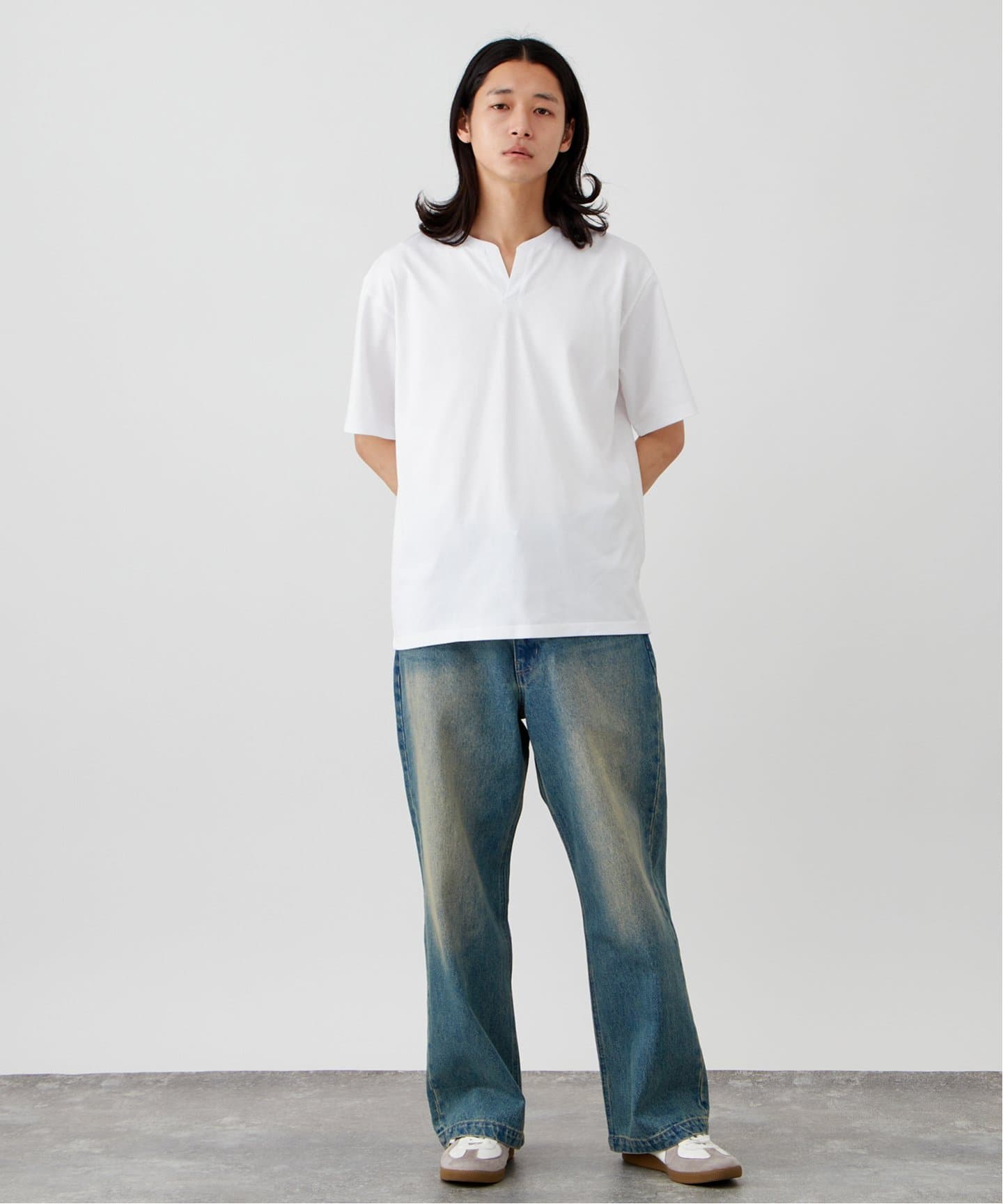 抗菌・防臭】ギザコットン スキッパーTシャツ（Tシャツ／カットソー