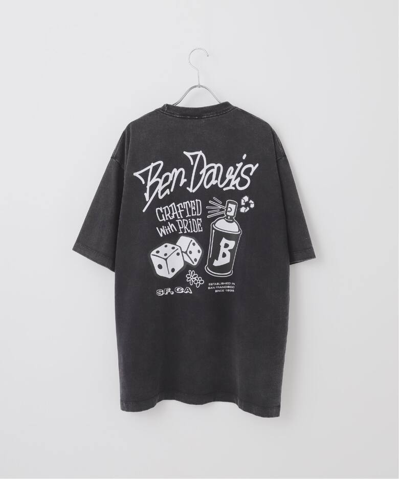 BEN DAVIS / ベンデイビス】別注 DICE&SPRAY ヴィンテージライク T 