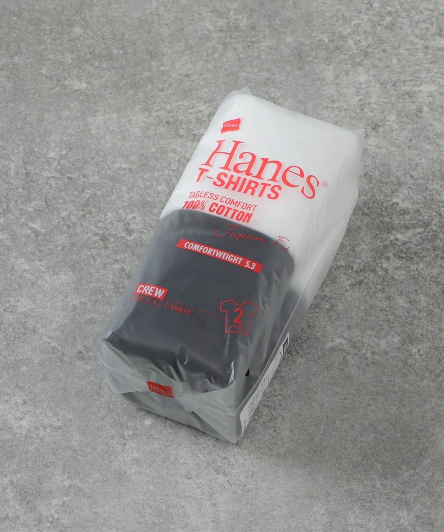 ”2枚セット” 【HANES / ヘインズ】ジャパンフィット 5.3oz クルーネックTシャツ