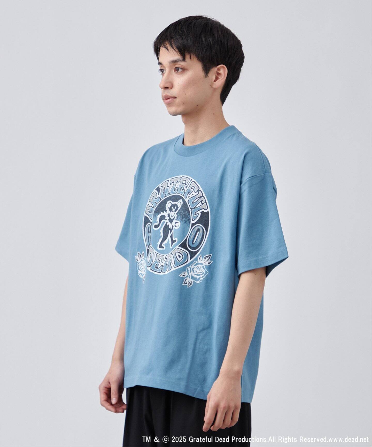 Grateful dead　スカジャン　Blue　サイズ46　新品未使用 Y2K LIQUID BLUE Grateful Dead デッドベア！ タイダイTシャツ