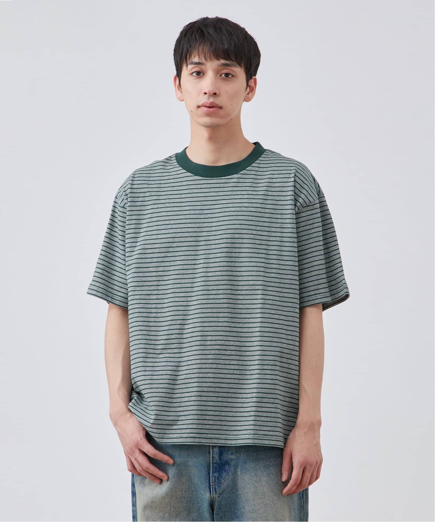 AIRTOWNE MILLS別注 アメリカン ボーダークルーネックTシャツ（T