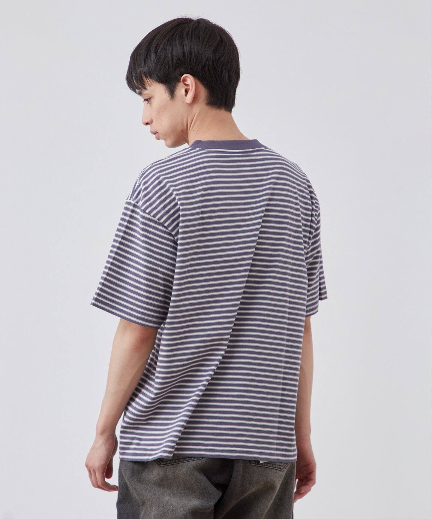 AIRTOWNE MILLS別注 アメリカン ボーダークルーネックTシャツ（T