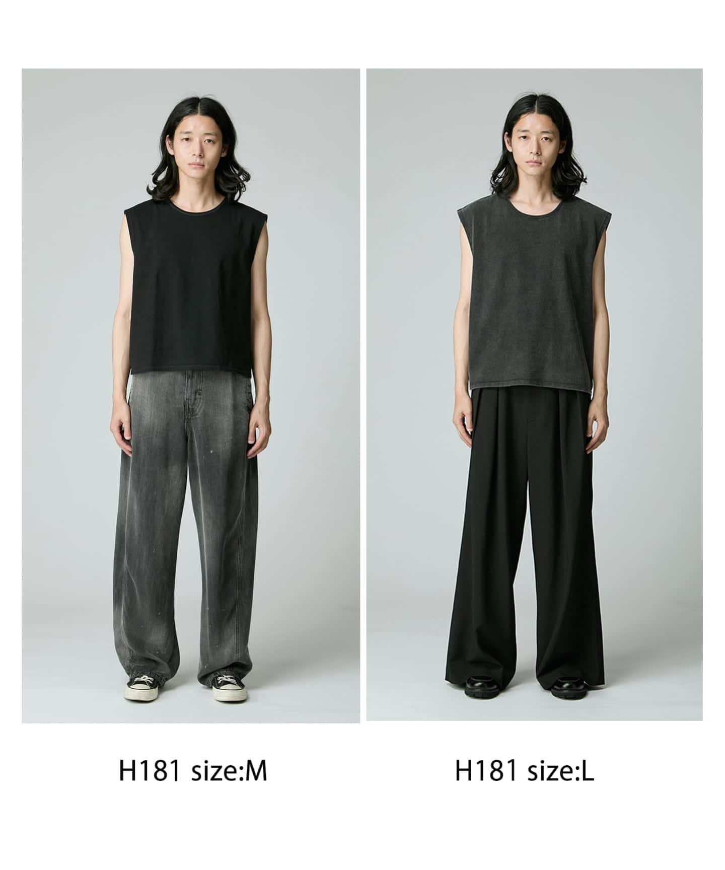 ヴィンテージ加工 クロップド ノースリーブTシャツ produce by KYO（T