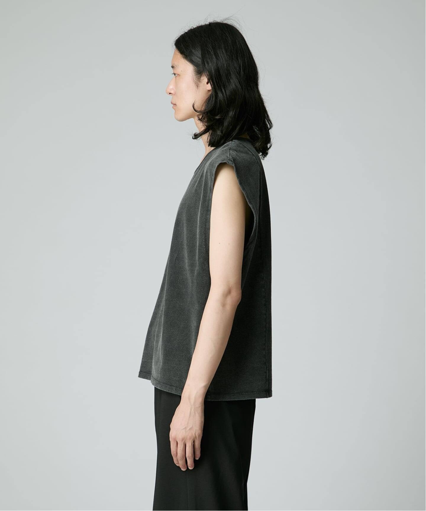 CDLTOKYO ヴィンテージ加工 ノースリーブ ヴィンテージ加工 クロップド ノースリーブTシャツ produce by KYO（T