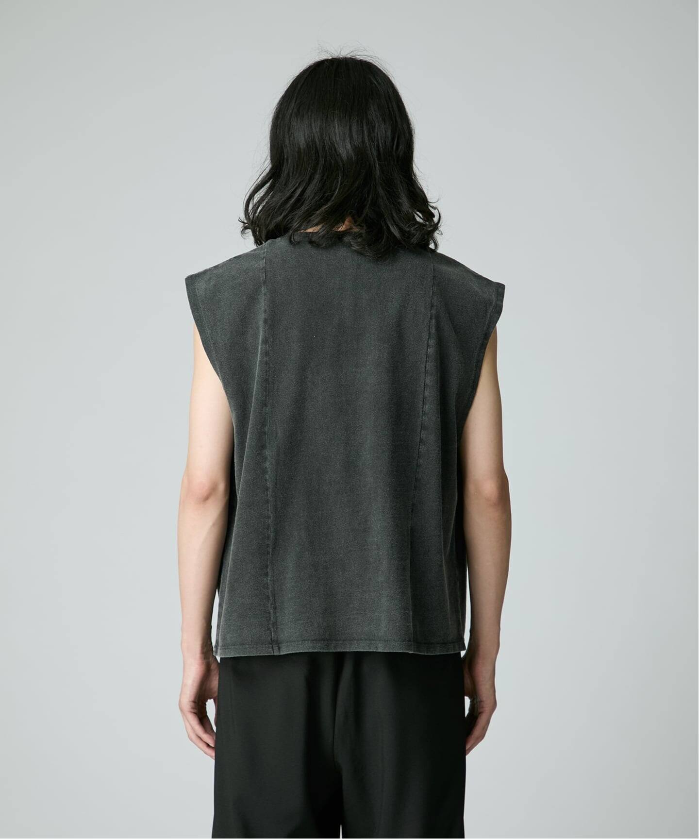 ヴィンテージ加工 クロップド ノースリーブTシャツ produce by KYO（T