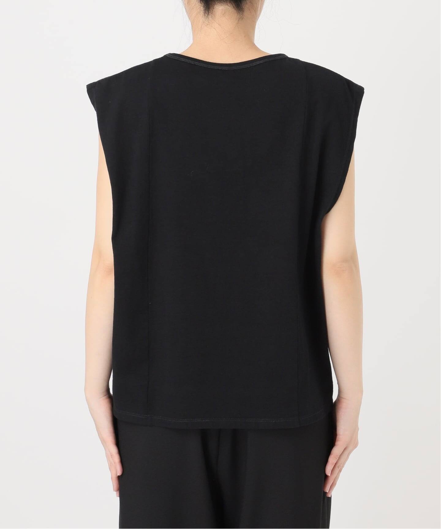 ヴィンテージ加工 クロップド ノースリーブTシャツ produce by KYO（T