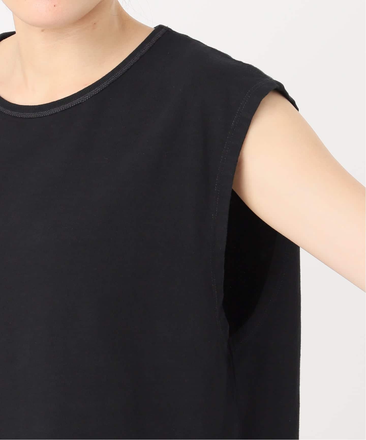 ヴィンテージ加工 クロップド ノースリーブTシャツ produce by KYO（T