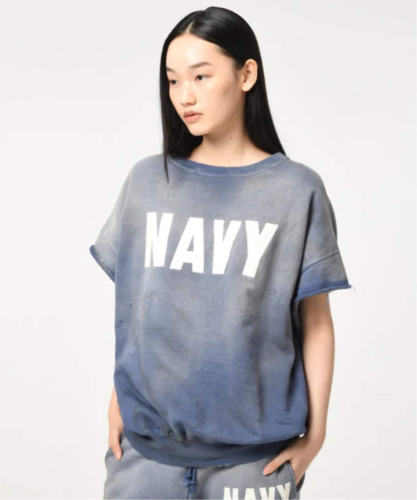 【BOWWOW】バウワウ/US NAVY SS SWEAT SHIRT/NAVY/国内発送 ADAM ET ROPÉ HOMME(アダム エ ロペ オム) / 【BOWWOW/バウワウ