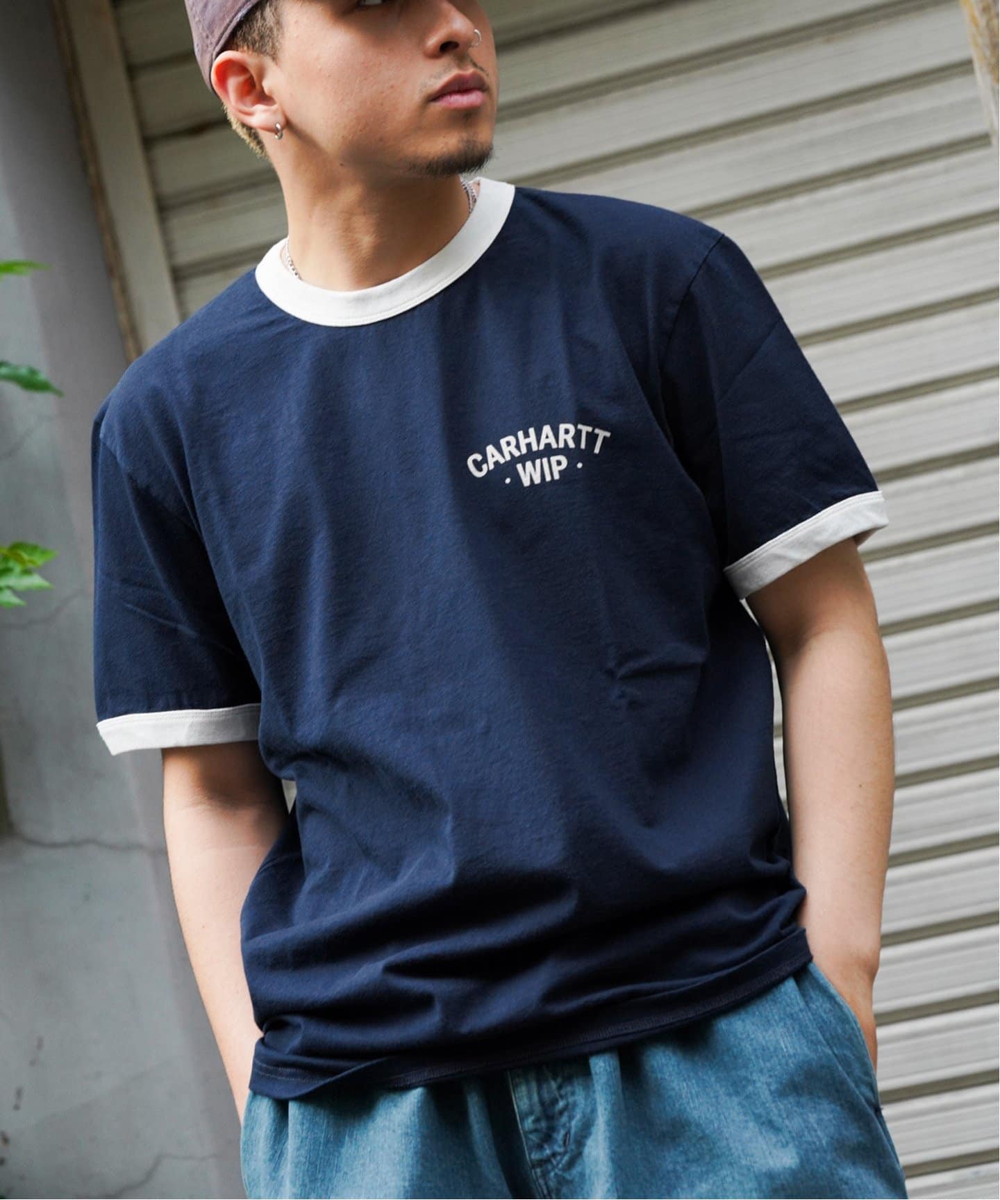 大人気★CARHARTT★S/S 89 RINGER T-SHIRT AIR SKY/追跡O Carhartt WIP 89 Ringer Long Sleeve T-Shirt | Blue / Air Sky