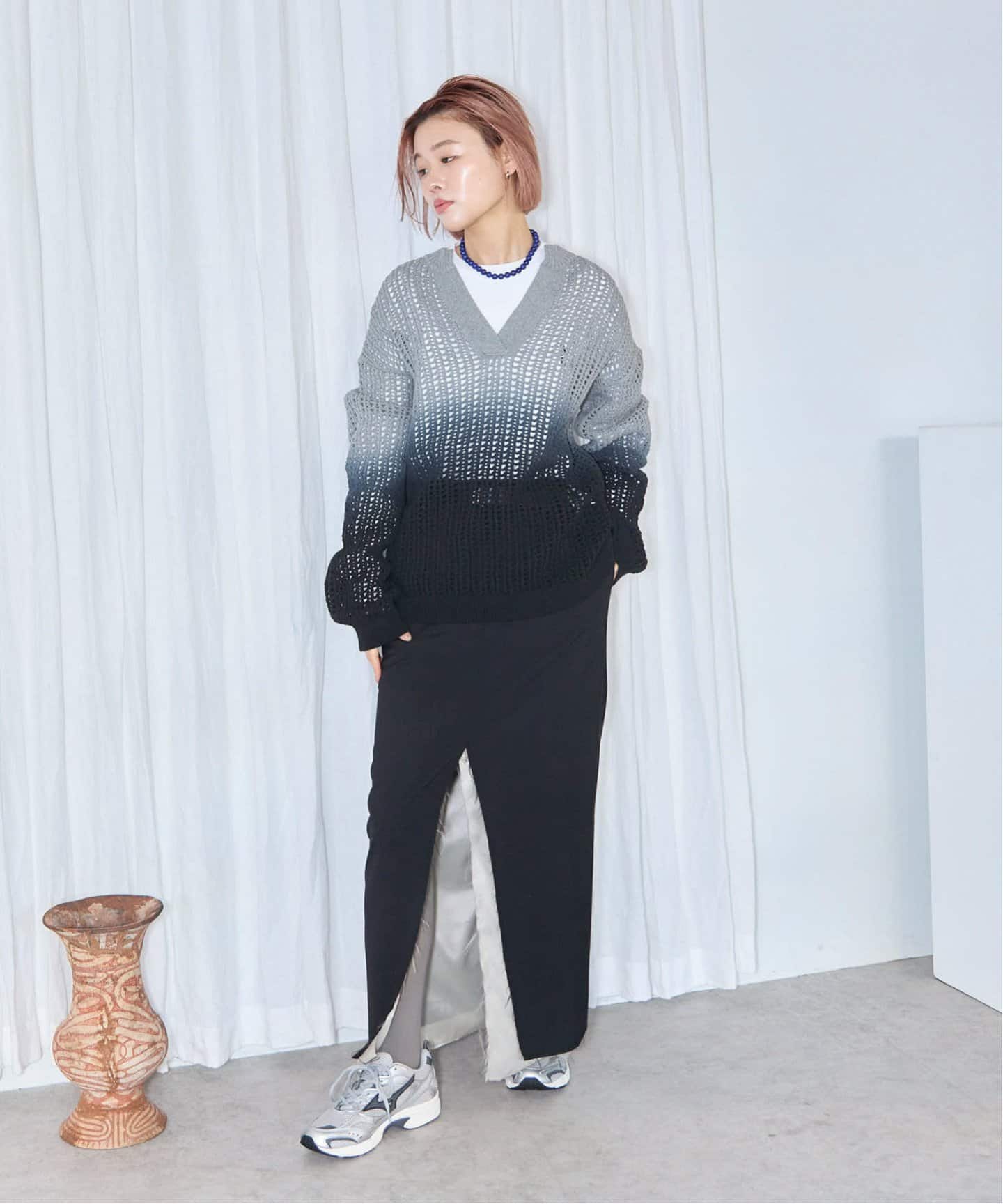 EYELET HENRY NECK ニット（ニット／セーター）｜CITYSHOP