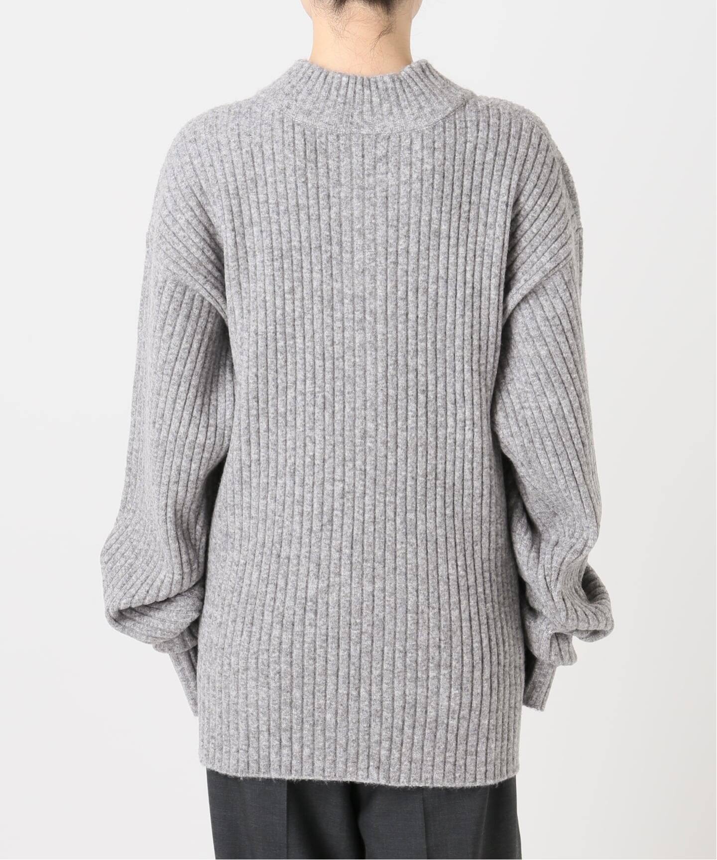 予約》RIB HENRY NECK SWEATER：ニット（ニット／セーター