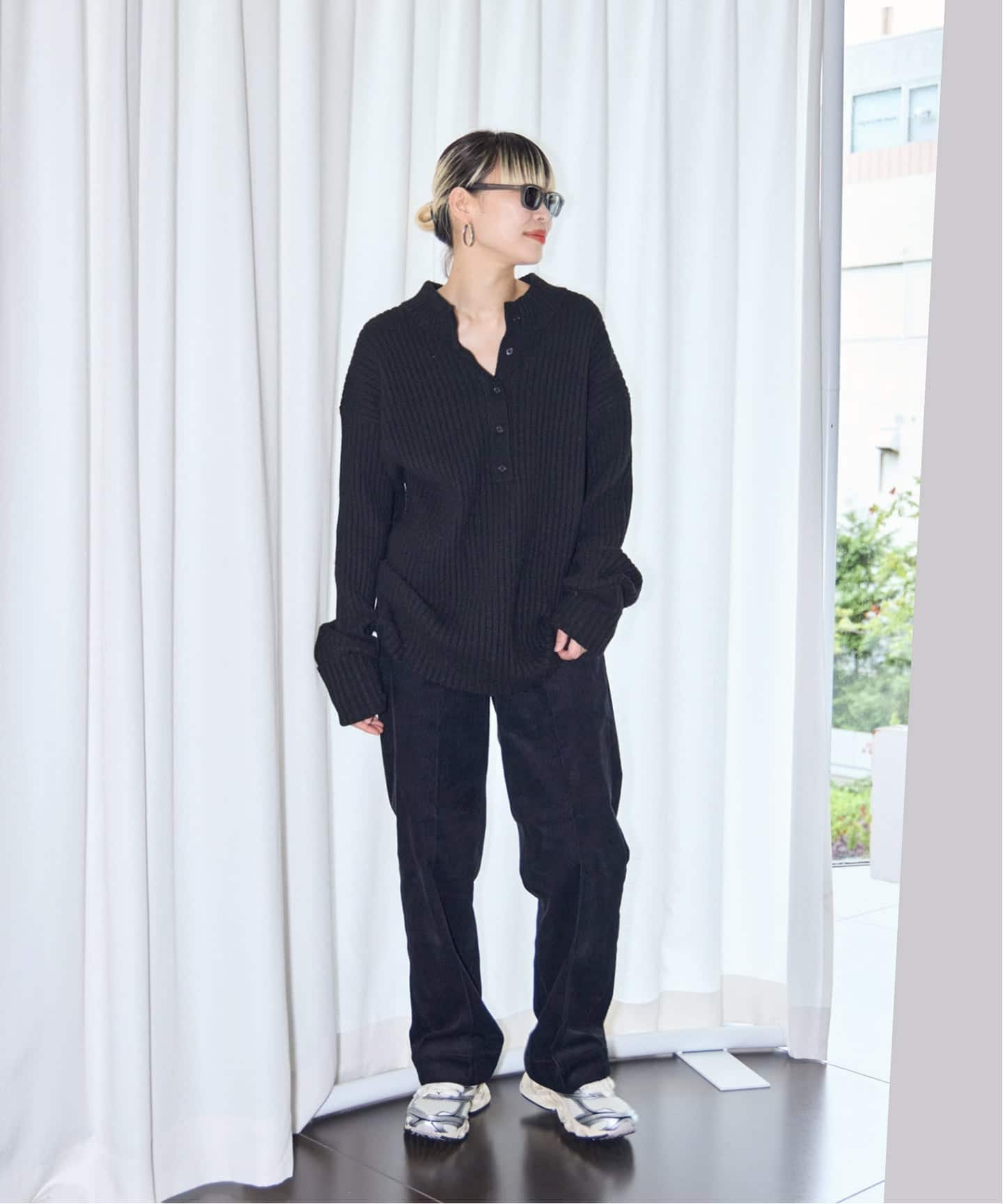 RIB HENRY NECK SWEATER：ニット（ニット／セーター）｜CITYSHOP