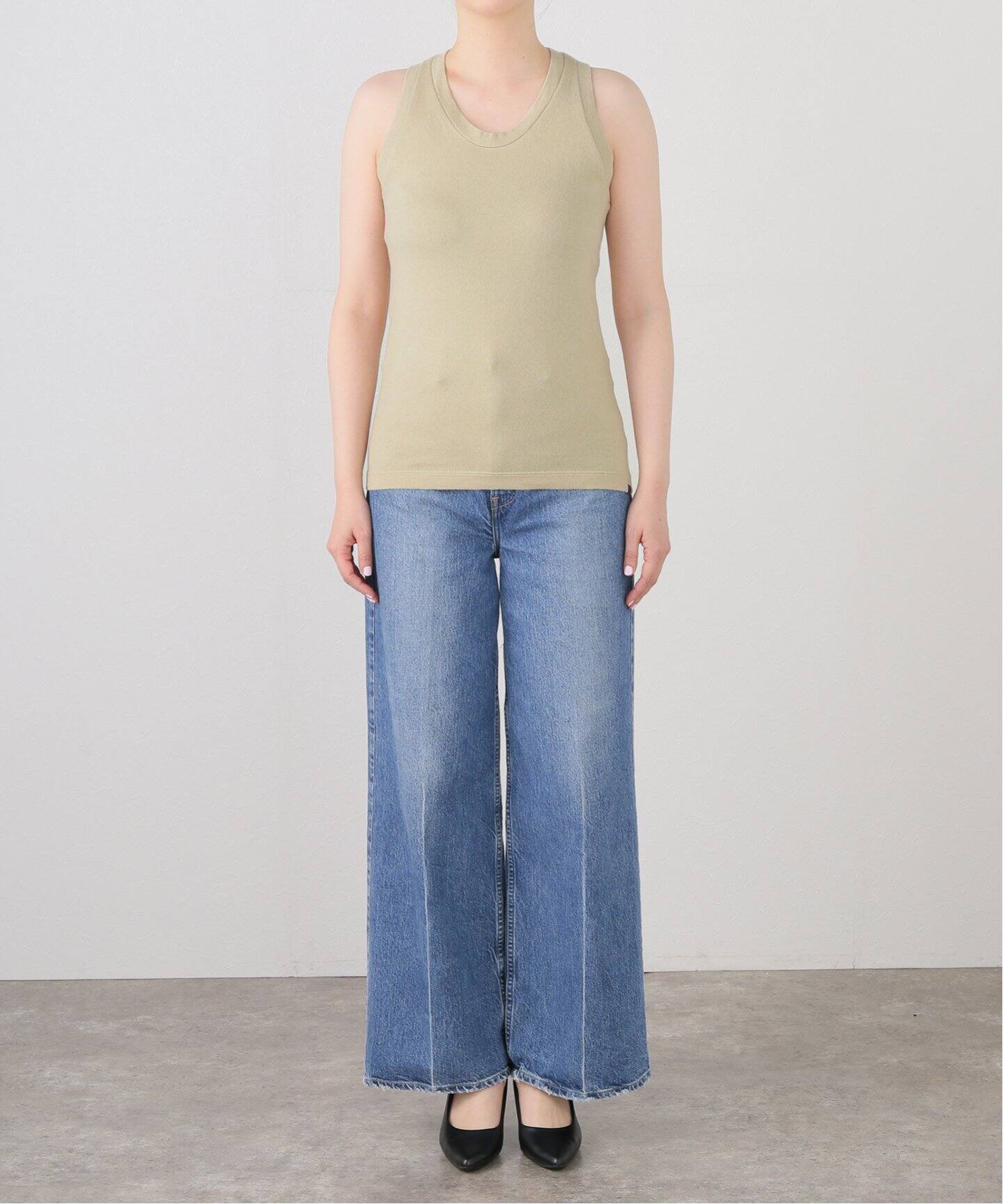 TAN ベスト Steven Alan＞モヘヤ ミックス ニット ベスト
