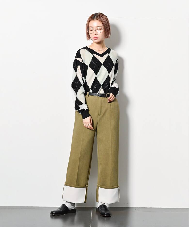 MASU REVERSED ARGYLE SWEATER M25K6KN003：ニット（ニット／セーター 