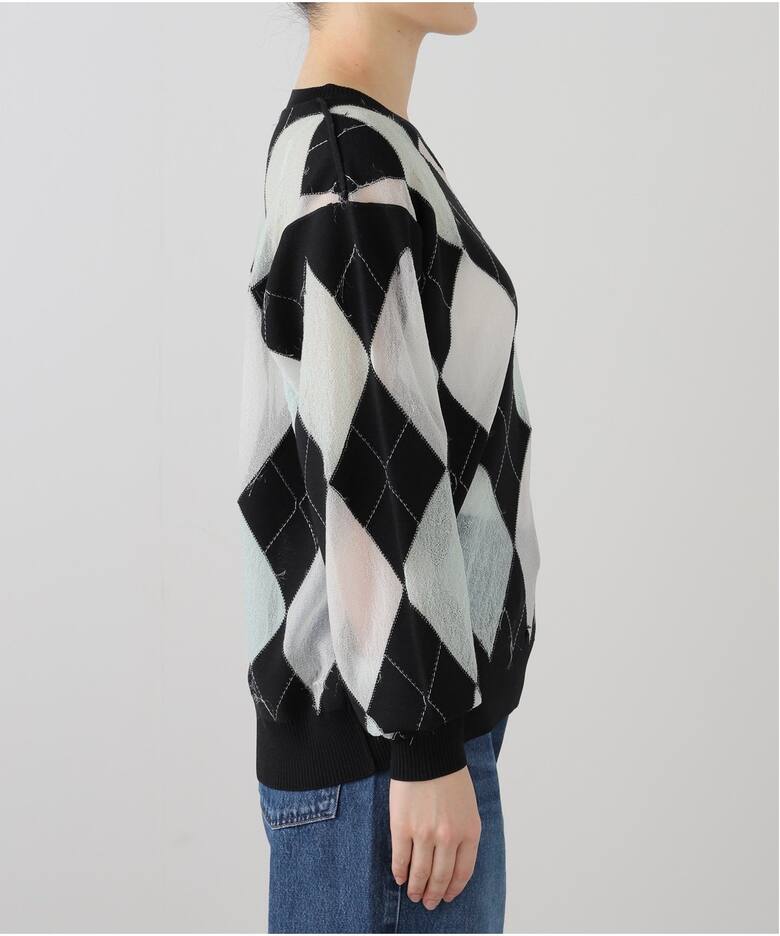 MASU REVERSED ARGYLE SWEATER M25K6KN003：ニット（ニット／セーター 
