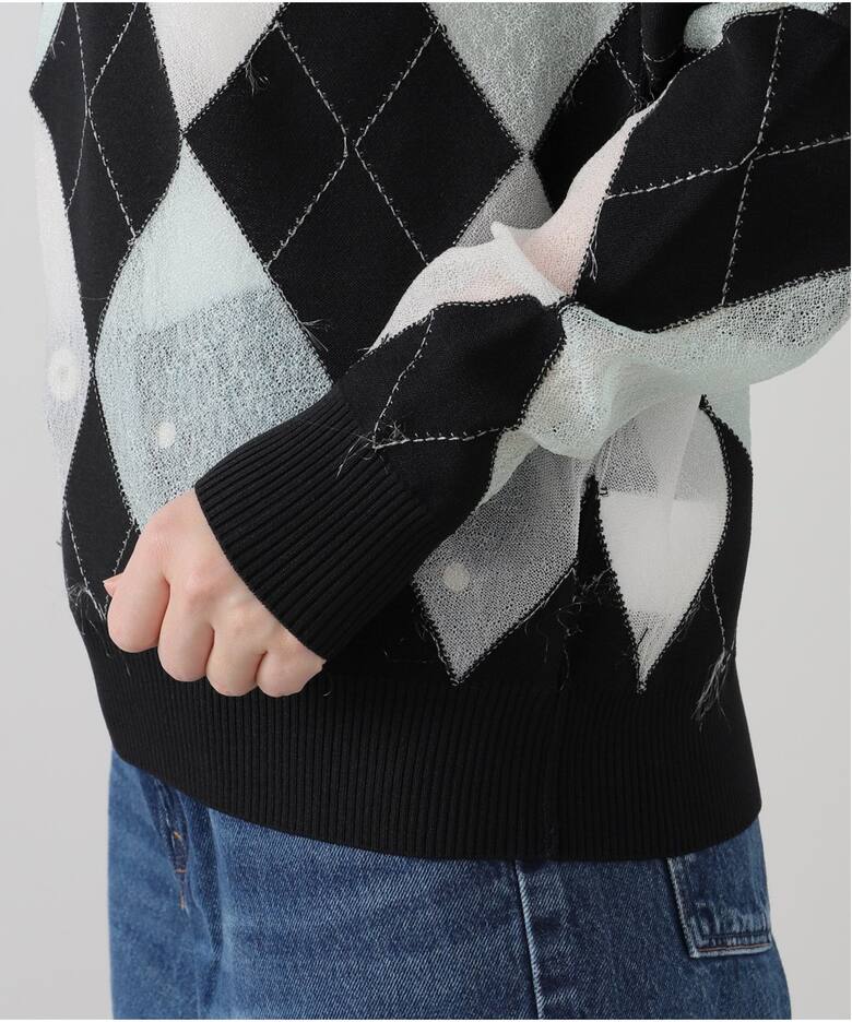 MASU REVERSED ARGYLE SWEATER M25K6KN003：ニット（ニット／セーター 