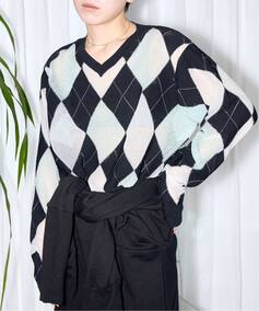 MASU REVERSED ARGYLE SWEATER M25K6KN003：ニット（ニット／セーター 