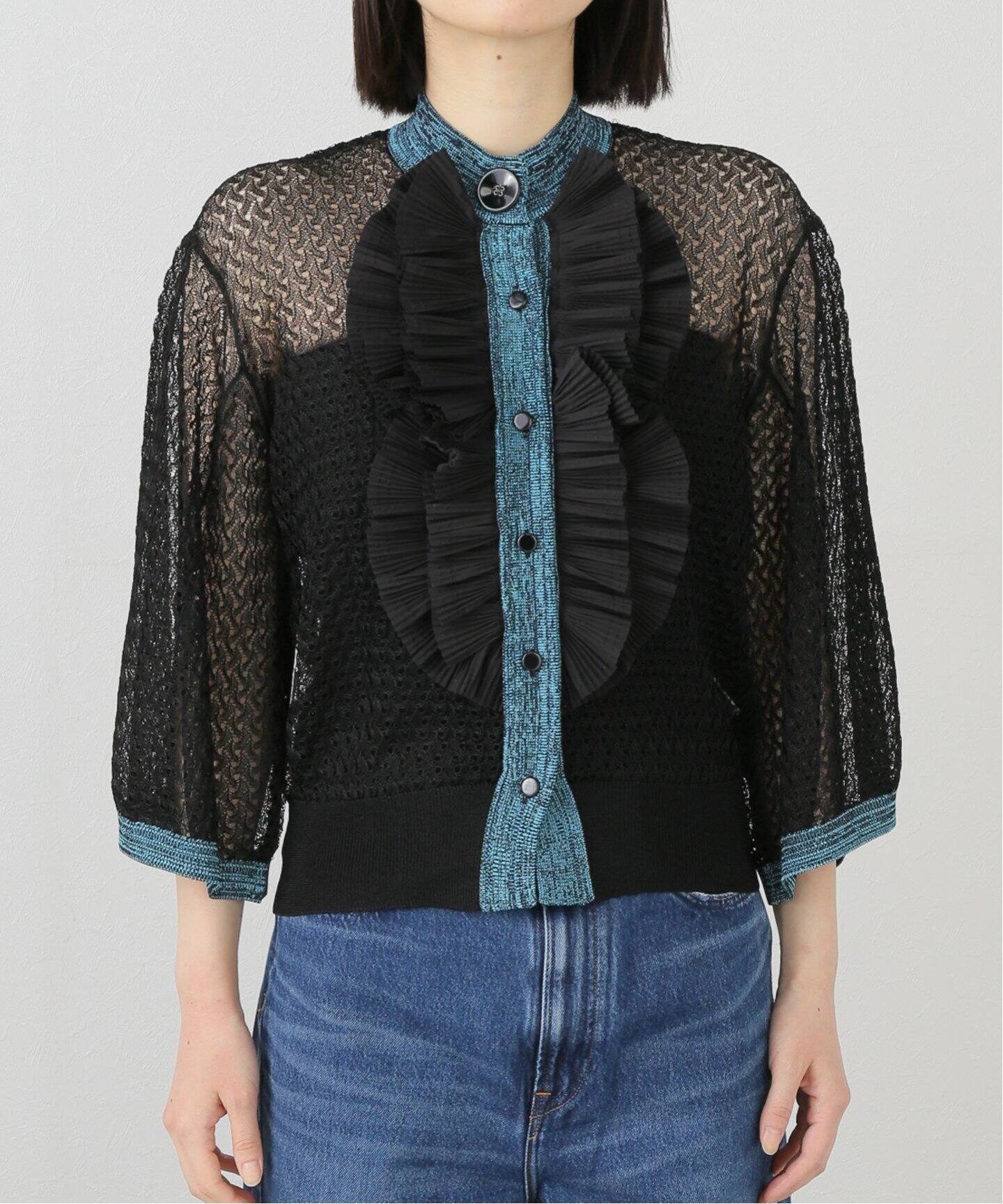 TOGA PULLA LACE KNIT CARDIGAN TP251-X0204：カーディガン（ニット  