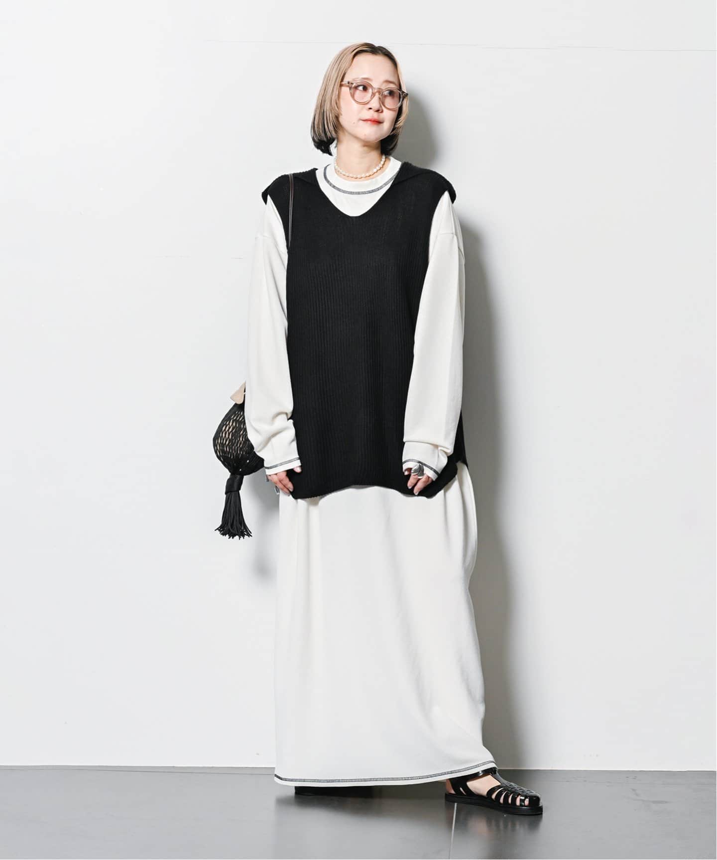 ニット セーター SEEALL WIDE COLLOR RIB TOP SAW53 KJ601：ニットトップス レディース SEEALL WIDE COLLOR RIB TOP SAW53 KJ601：ニットトップス